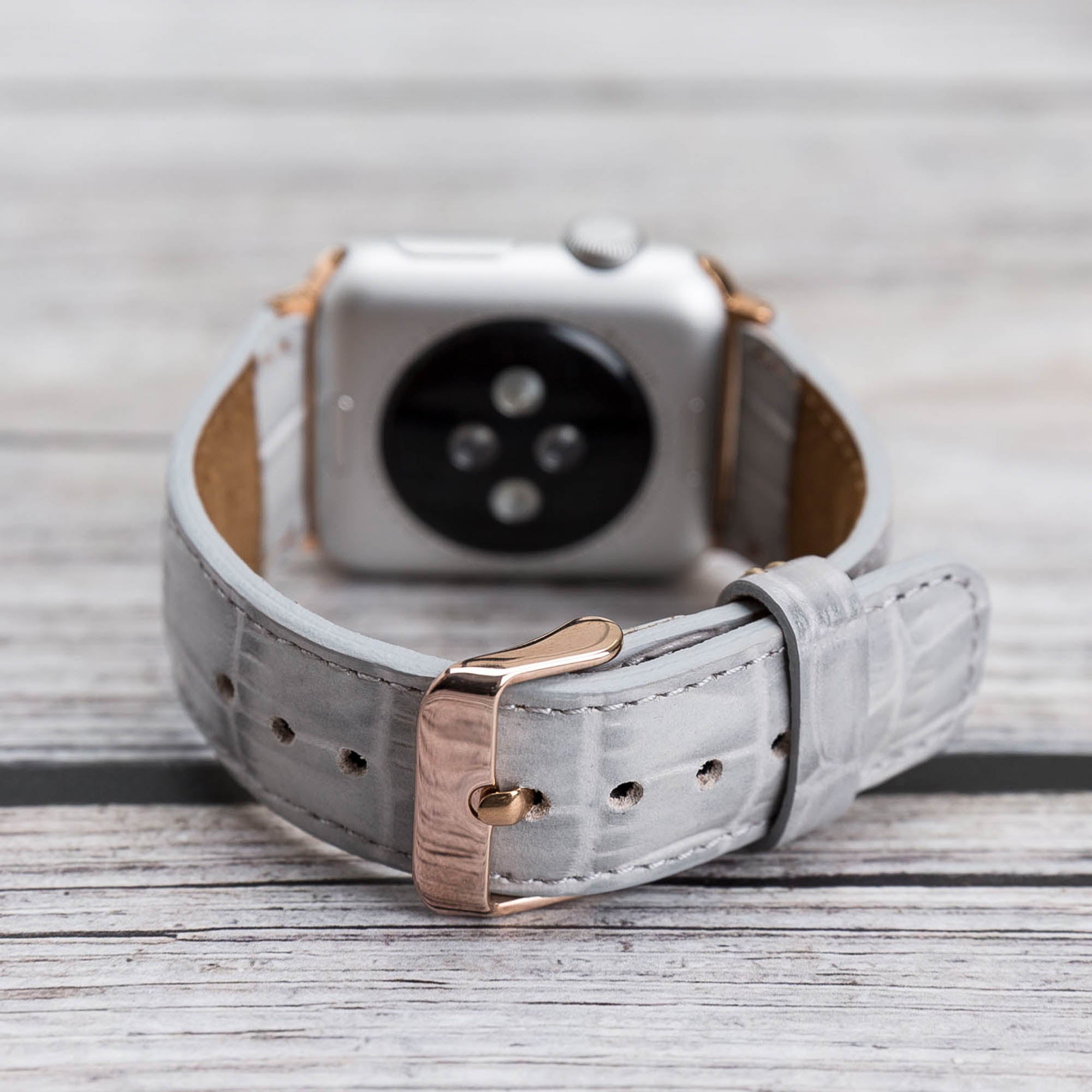 Full Grain Leather Band for Apple Watch - GRAY - saracleather