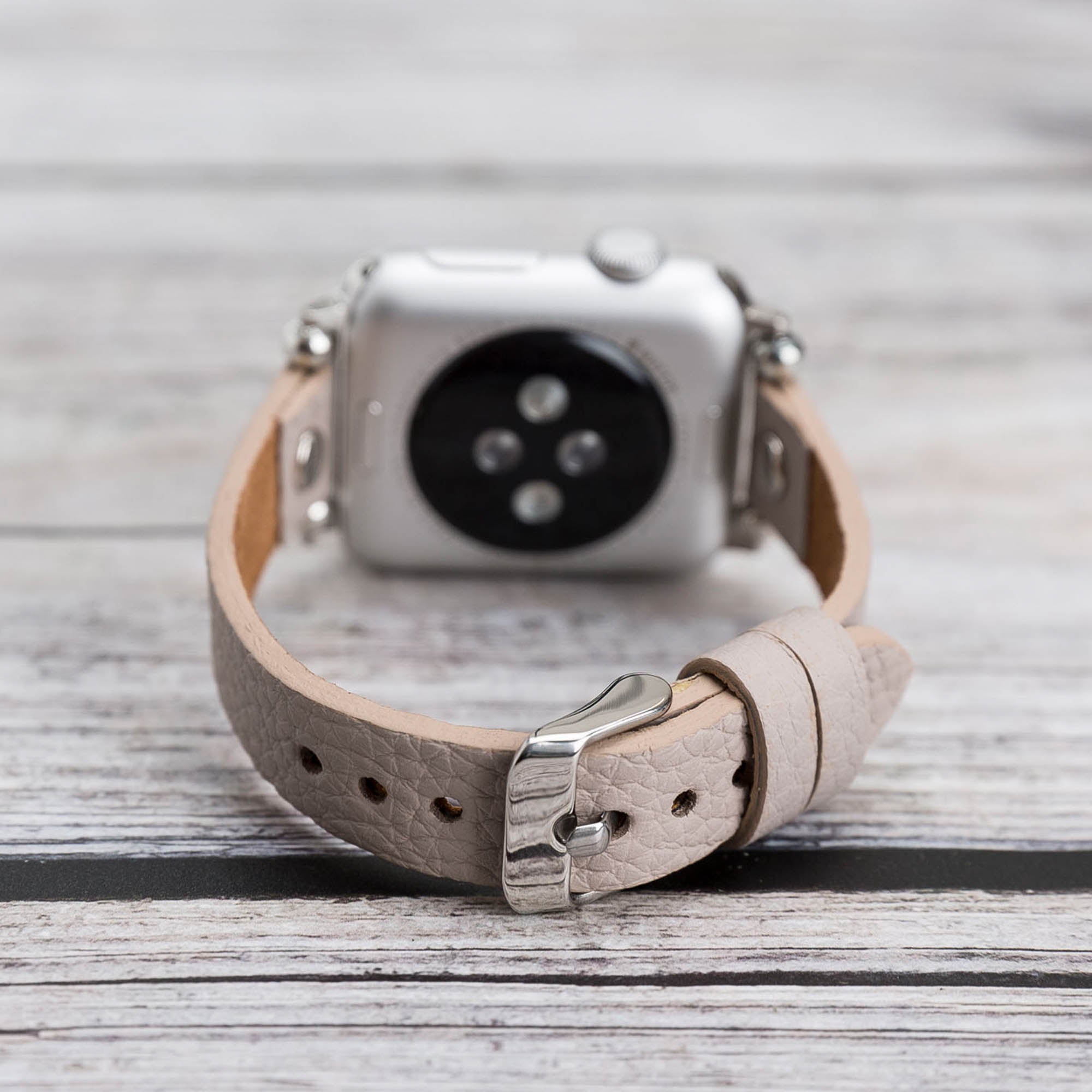 Ferro Strap - Full Grain Leather Band for Apple Watch - GRAY - saracleather