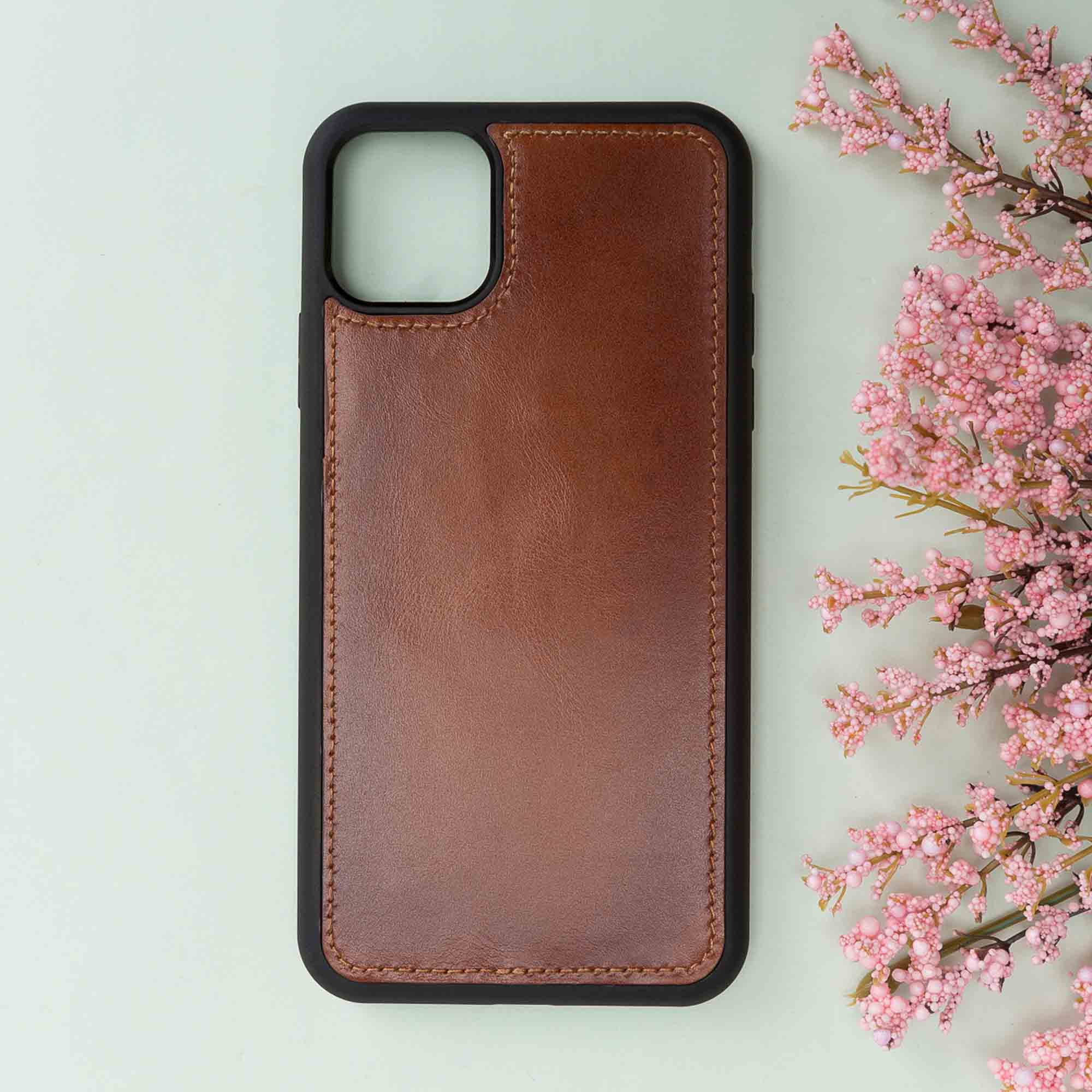 Magic Magnetic Detachable Leather Wallet Case for iPhone 11 Pro (5.8") - EFFECT BROWN - saracleather