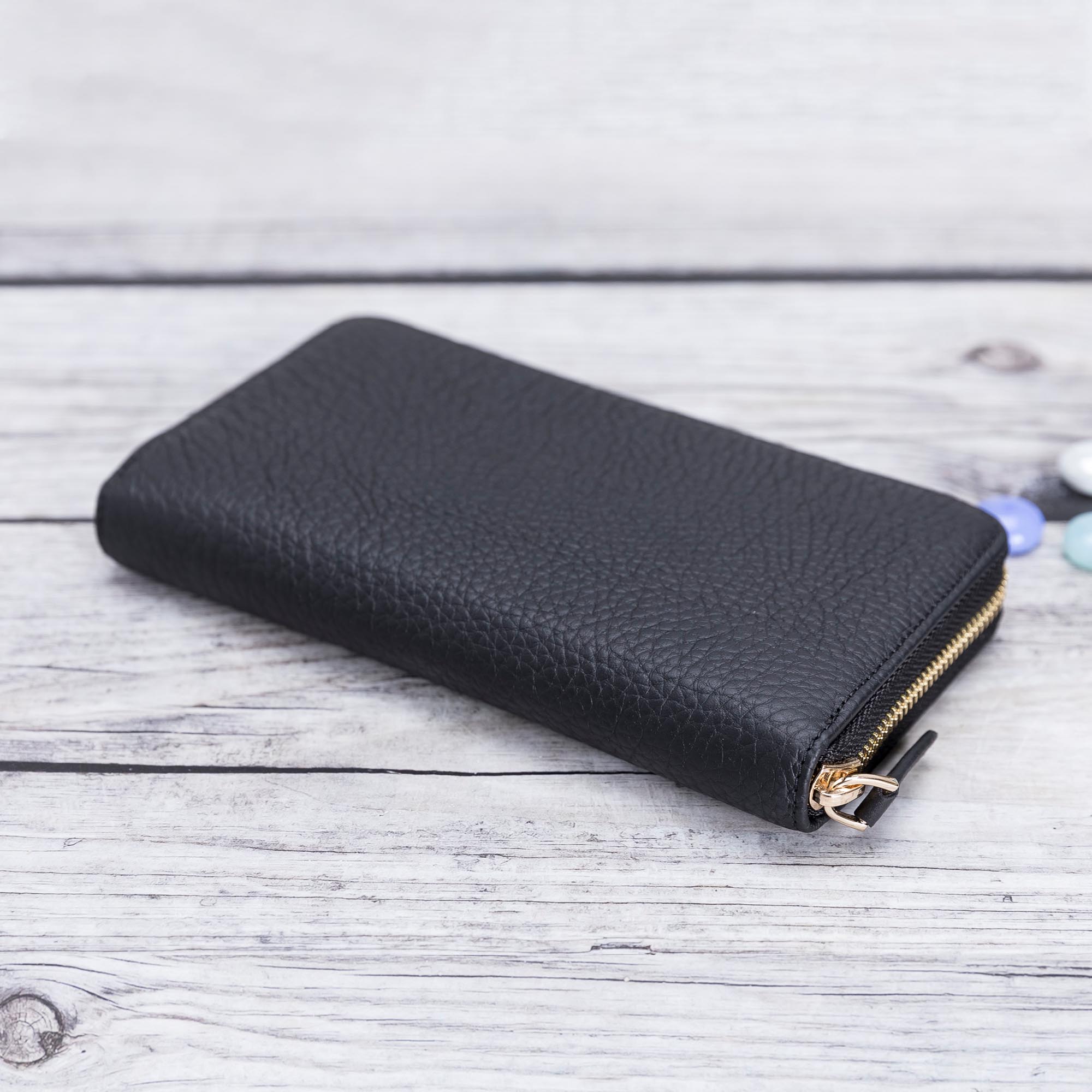 Seville Women's Leather Wallet - BLACK - saracleather