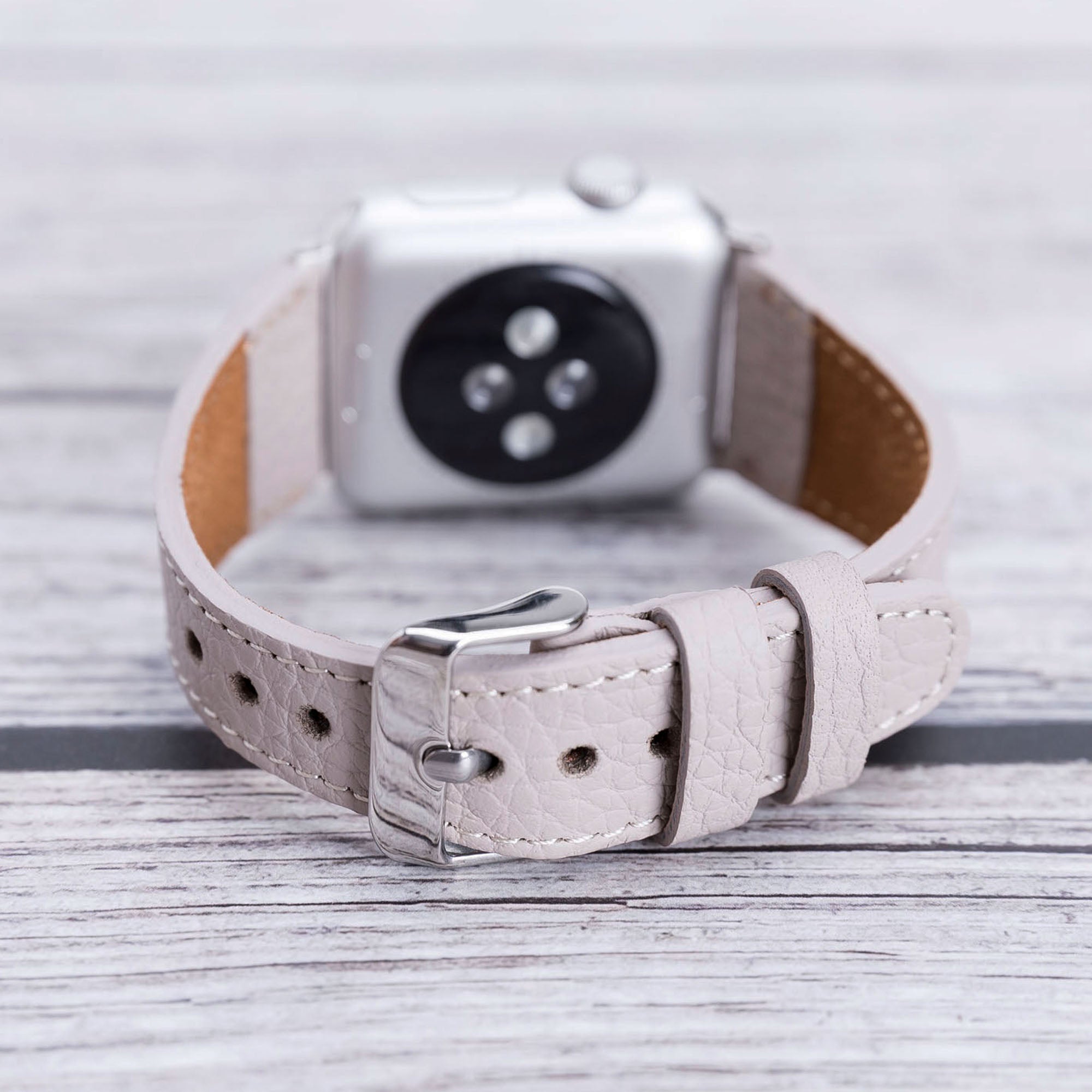 Full Grain Leather Band for Apple Watch - GRAY - saracleather