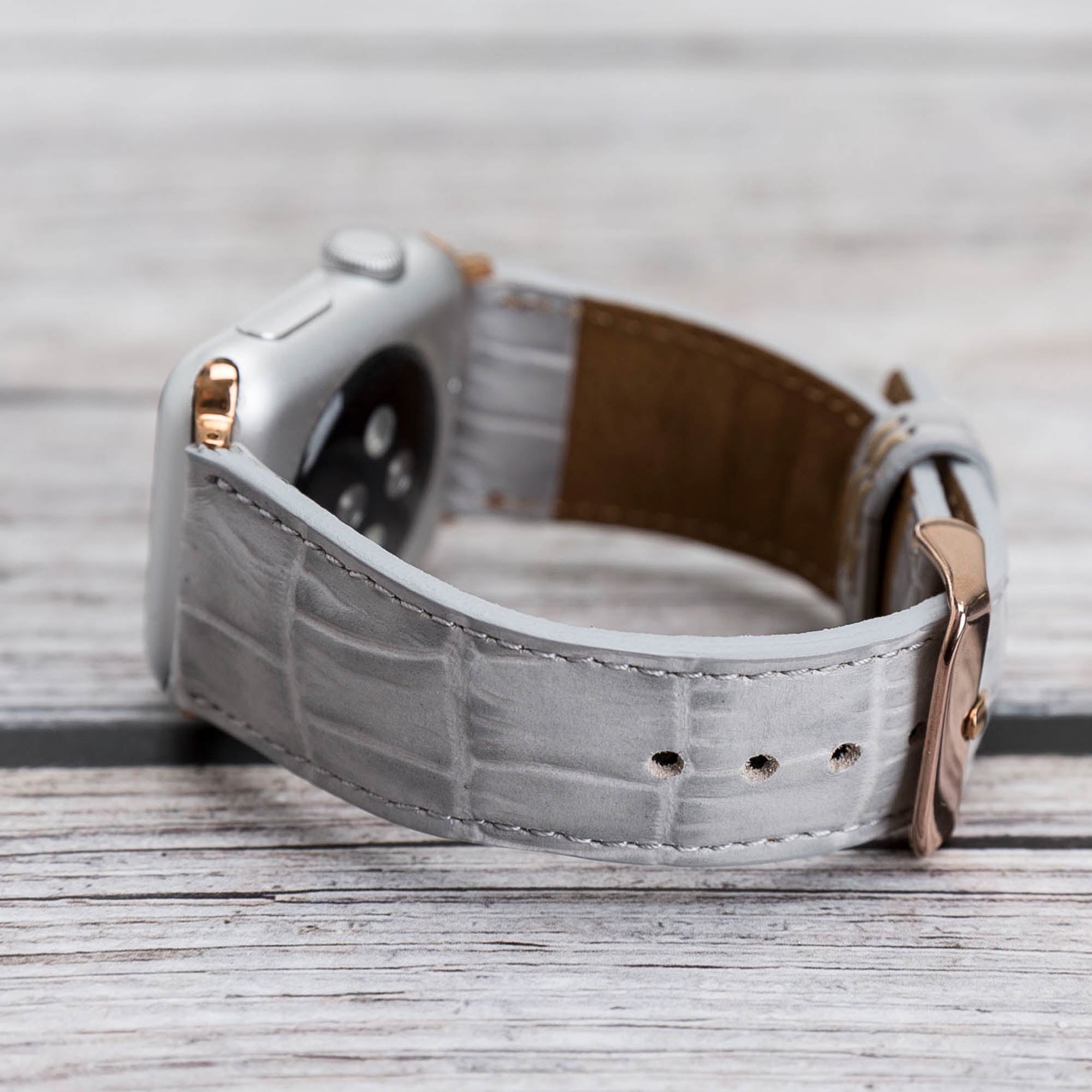 Full Grain Leather Band for Apple Watch - GRAY - saracleather