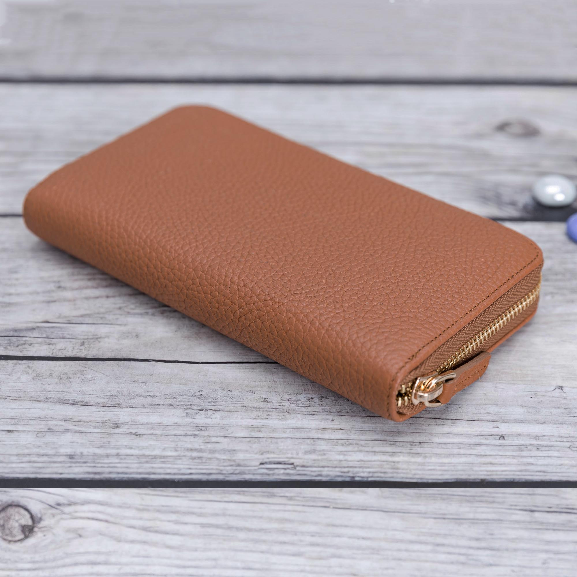 Seville Women's Leather Wallet - TAN - saracleather