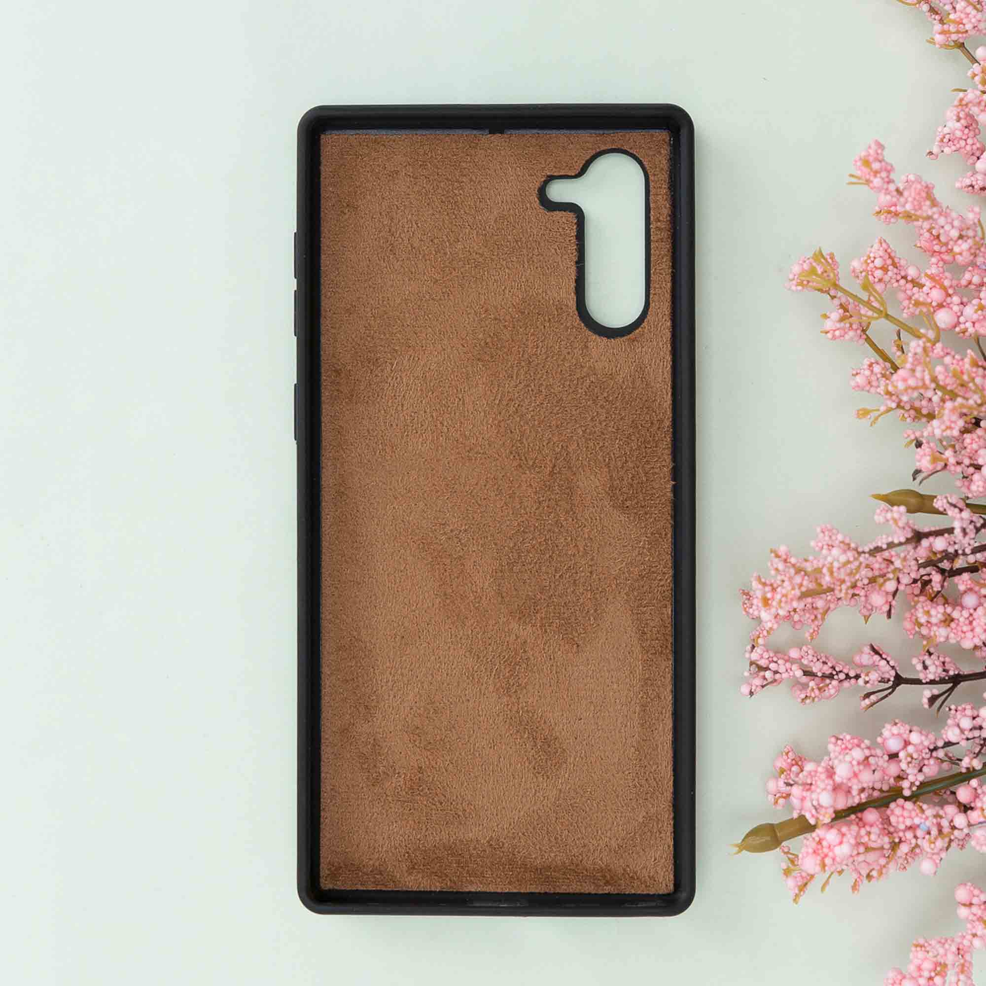 Magic Magnetic Detachable Leather Wallet Case for Samsung Galaxy Note 10 - BROWN - saracleather