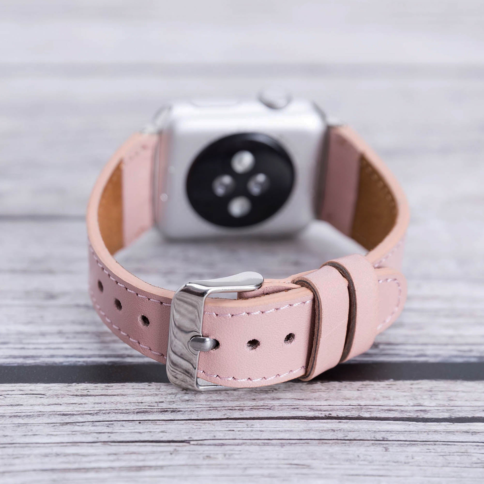 Full Grain Leather Band for Apple Watch - PINK - saracleather