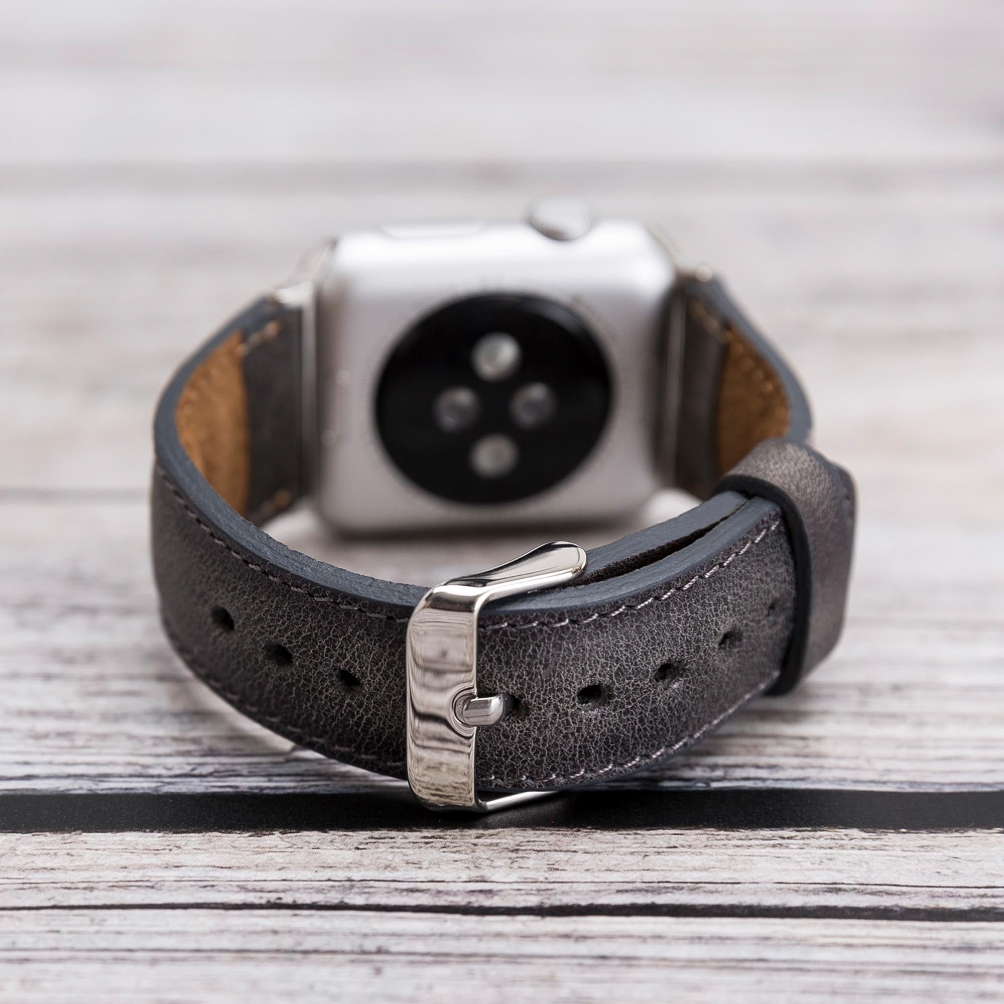 Full Grain Leather Band for Apple Watch - EFFECT GRAY - saracleather