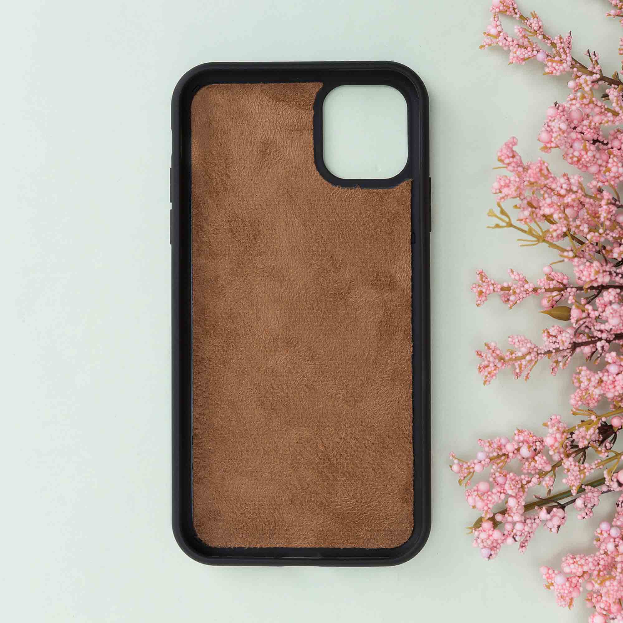 Magic Magnetic Detachable Leather Wallet Case for iPhone 11 Pro (5.8") - BROWN - saracleather