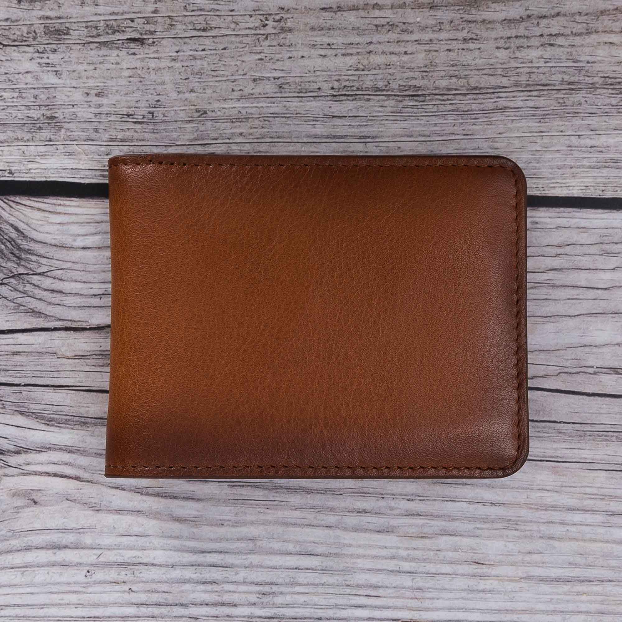 Pier Leather Men's Bifold Wallet - EFFECT BROWN - saracleather