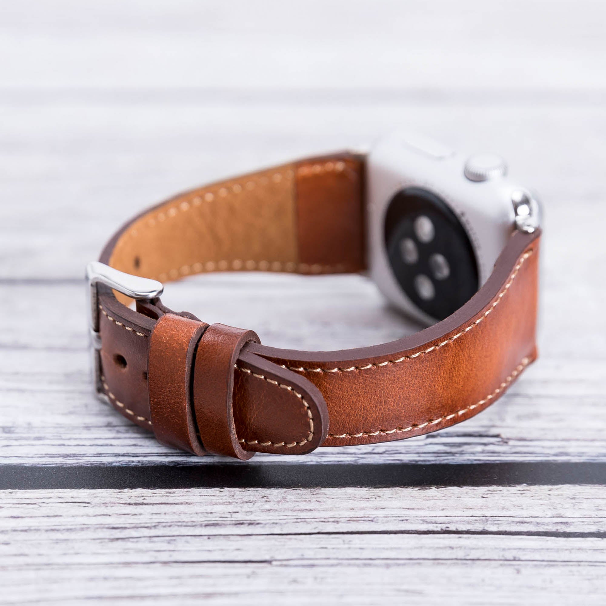 Full Grain Leather Band for Apple Watch - EFFECT BROWN - saracleather