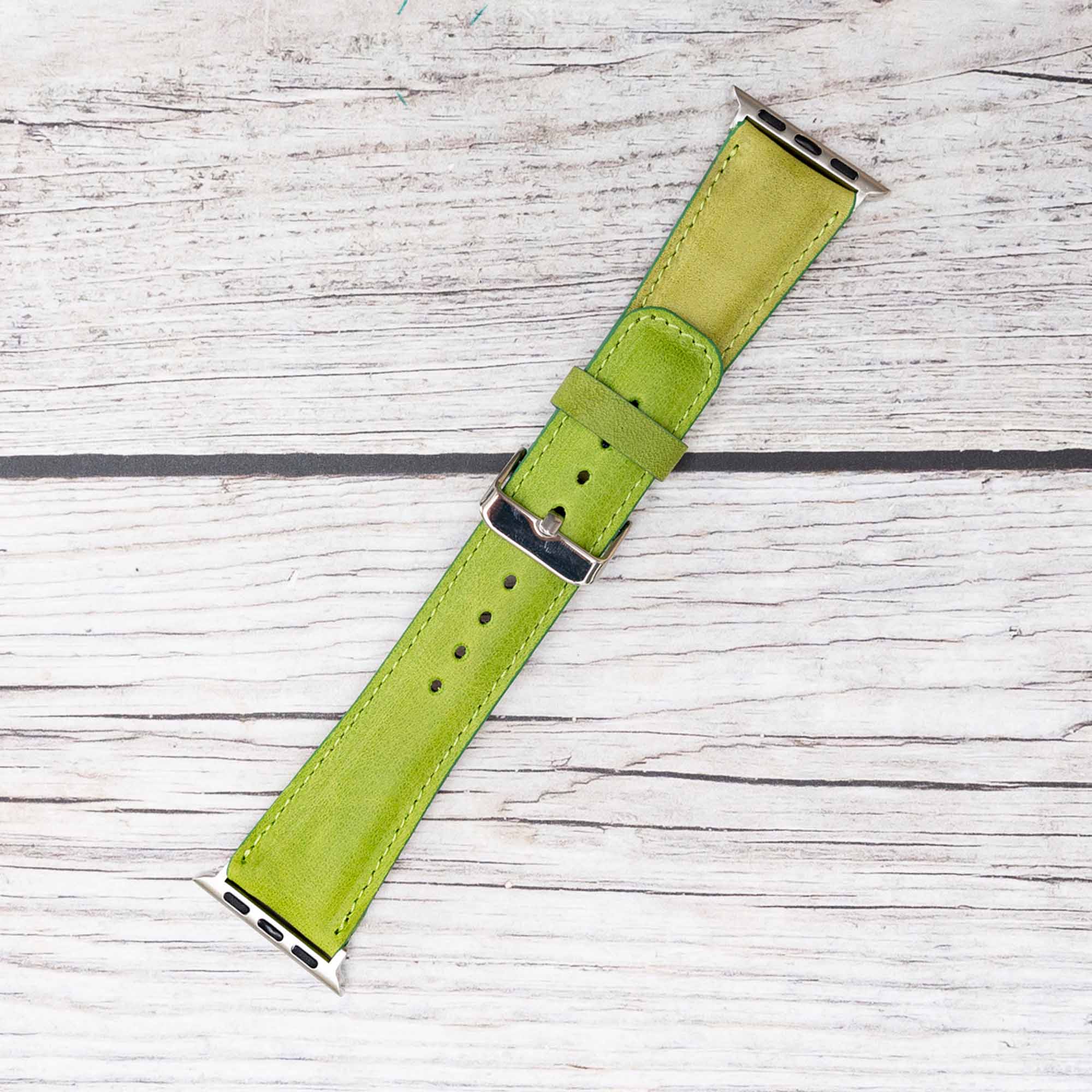 Full Grain Leather Band for Apple Watch - GREEN - saracleather