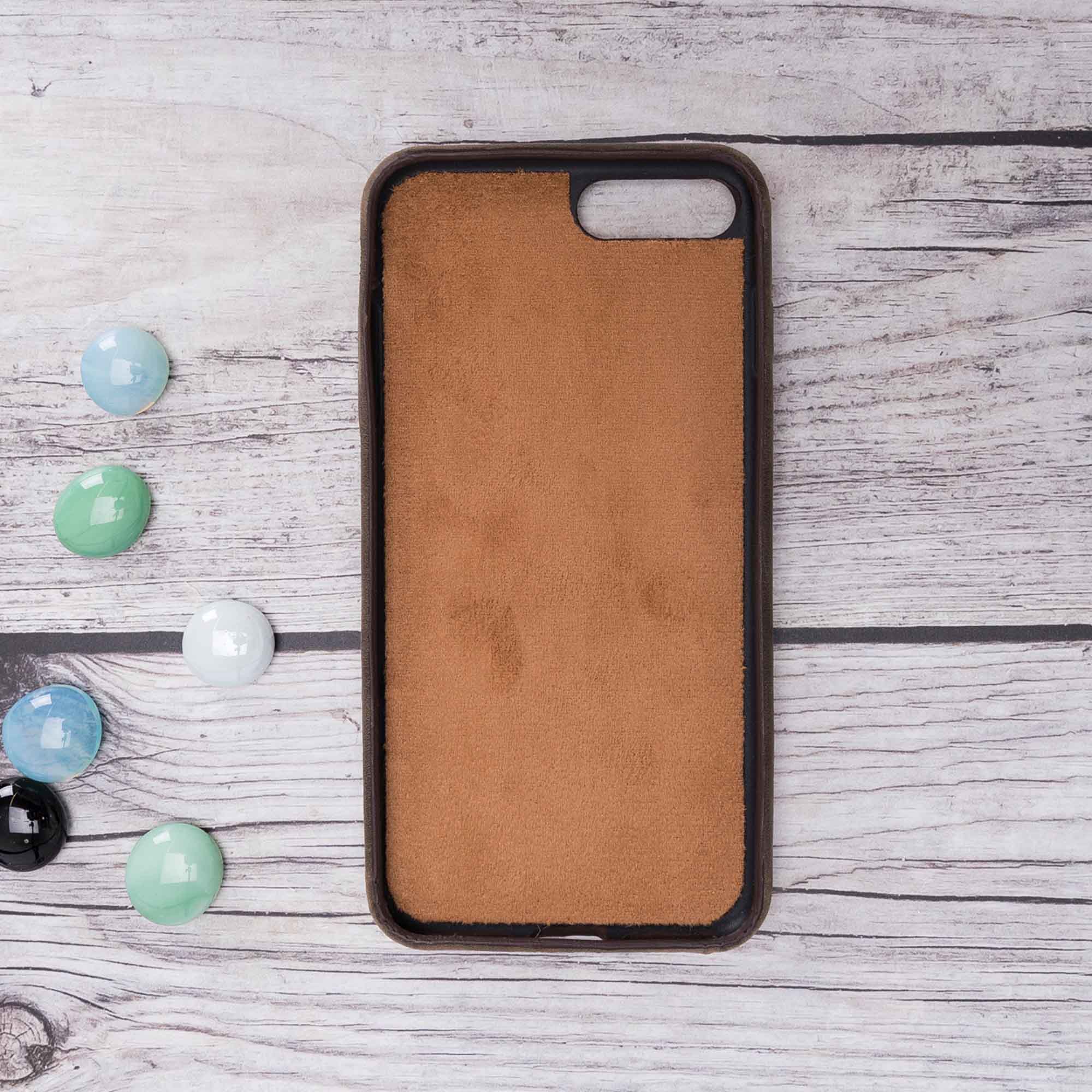 Ultra Cover CC Leather Case for iPhone 8 Plus / 7 Plus - BROWN - saracleather