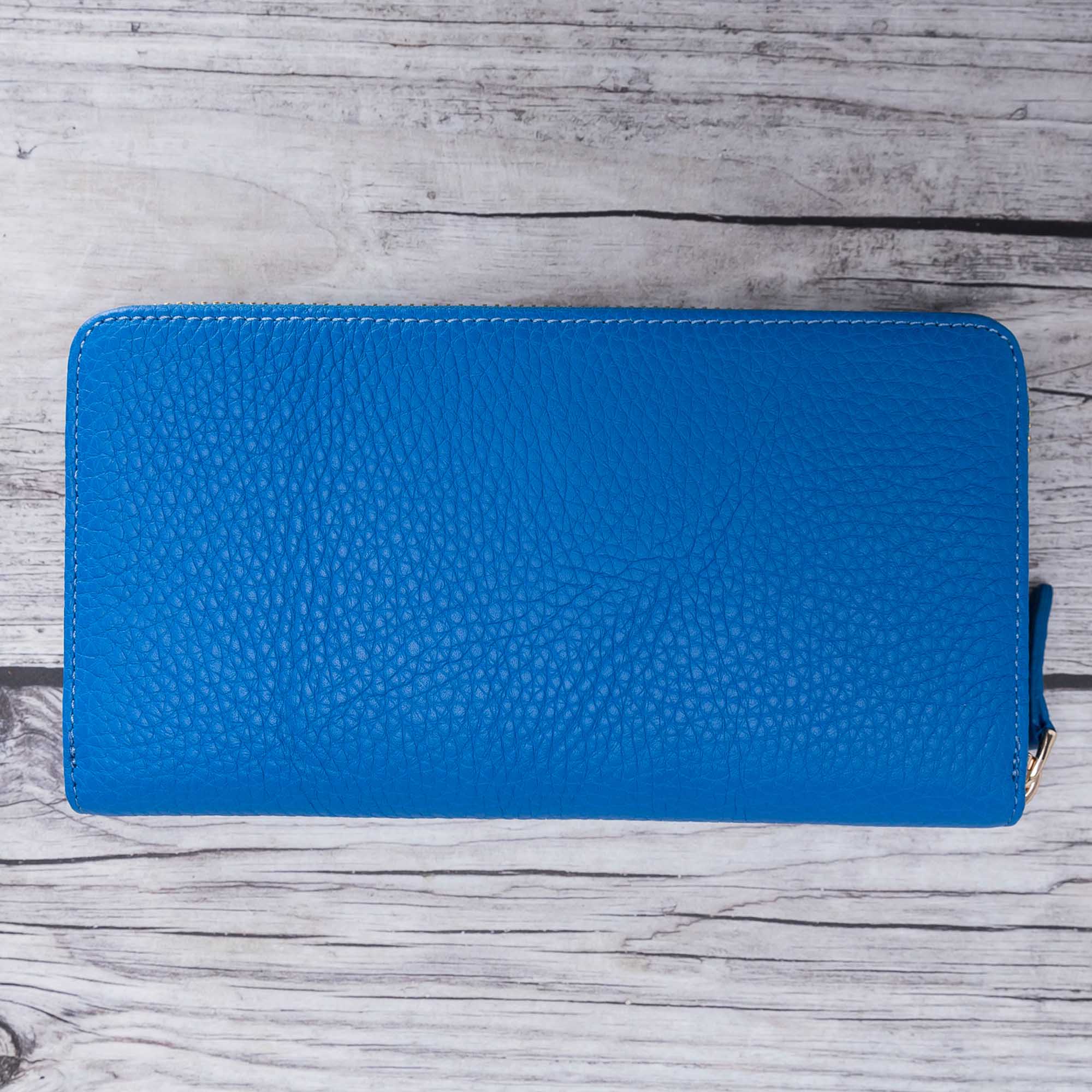 Seville Women's Leather Wallet - BLUE - saracleather