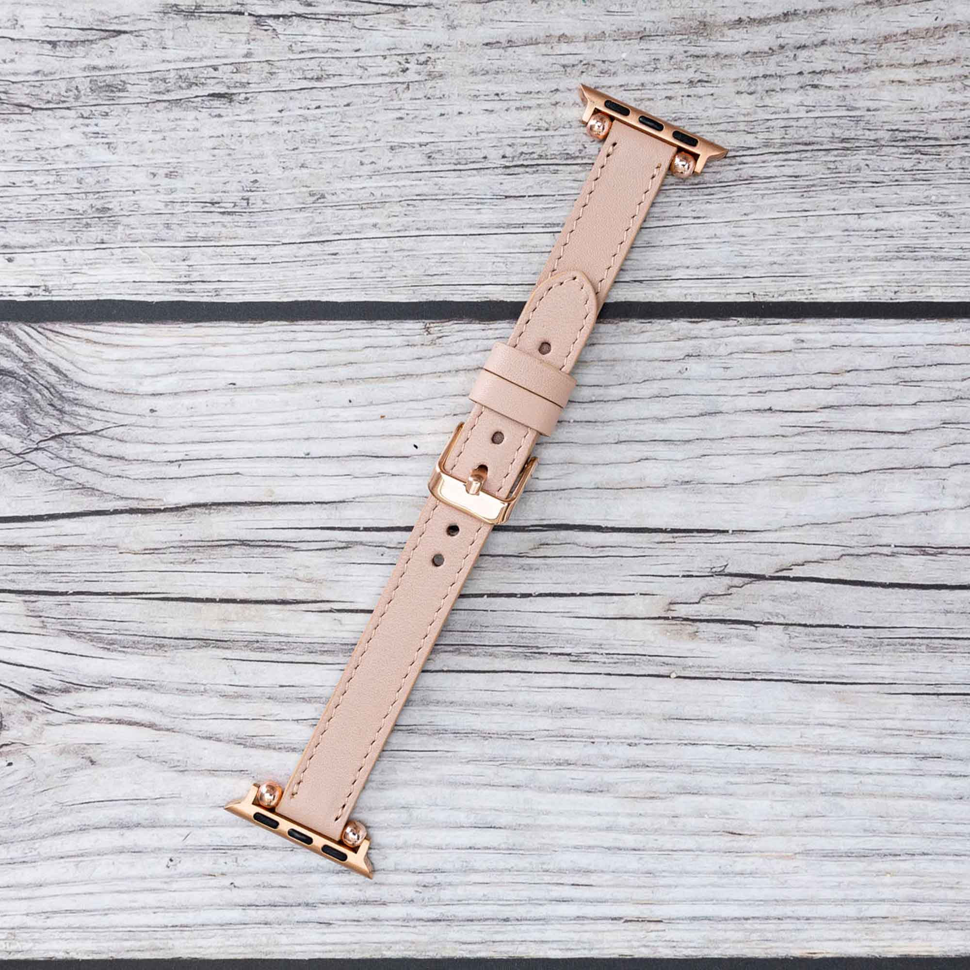 Ferro Strap - Full Grain Leather Band for Apple Watch - PINK - saracleather