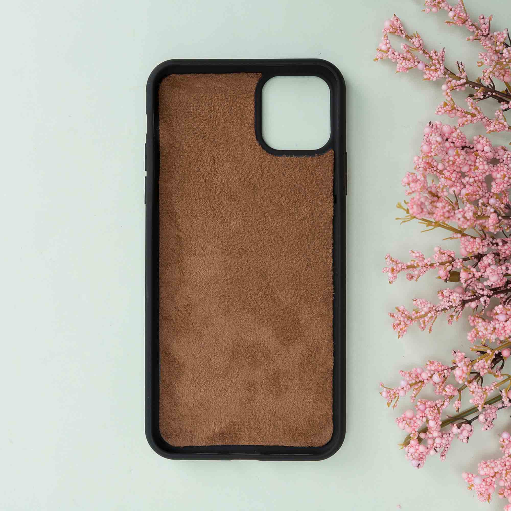 Magic Magnetic Detachable Leather Wallet Case for iPhone 11 Pro (5.8") - EFFECT BROWN - saracleather