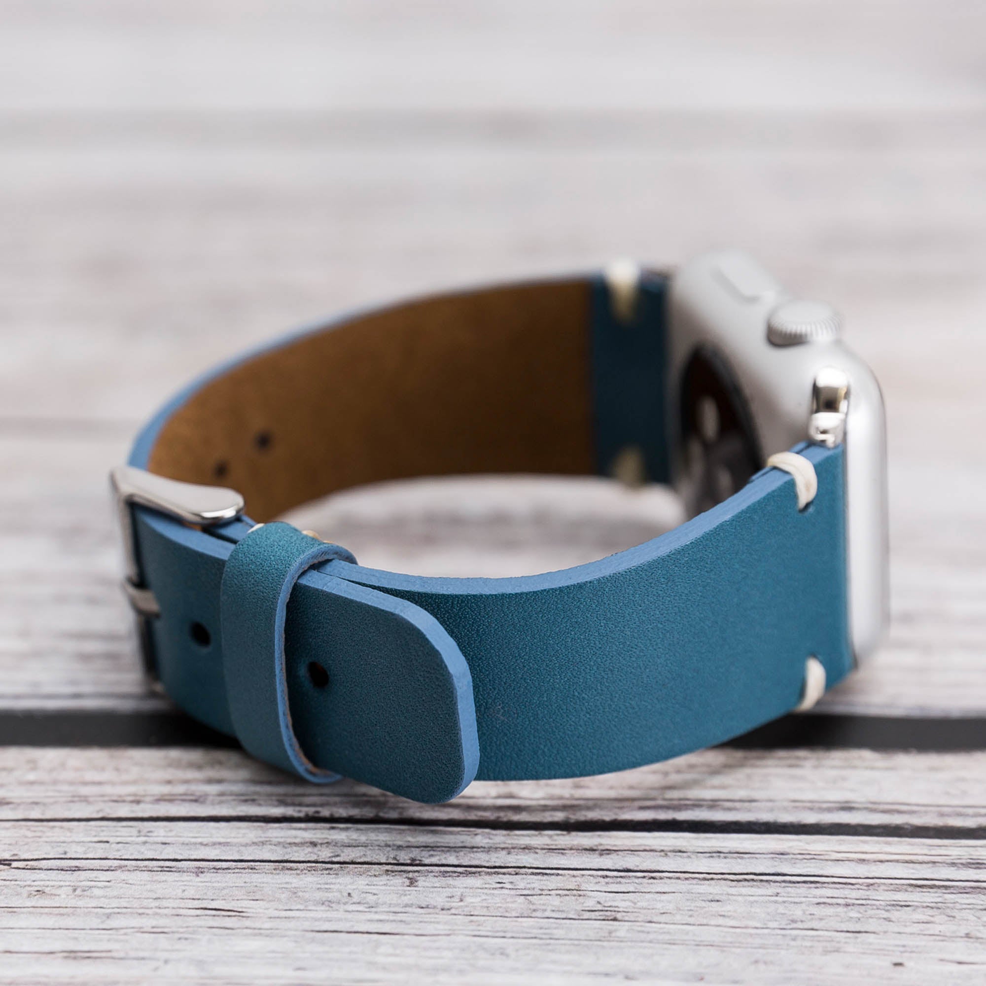 Full Grain Leather Band for Apple Watch - BLUE - saracleather