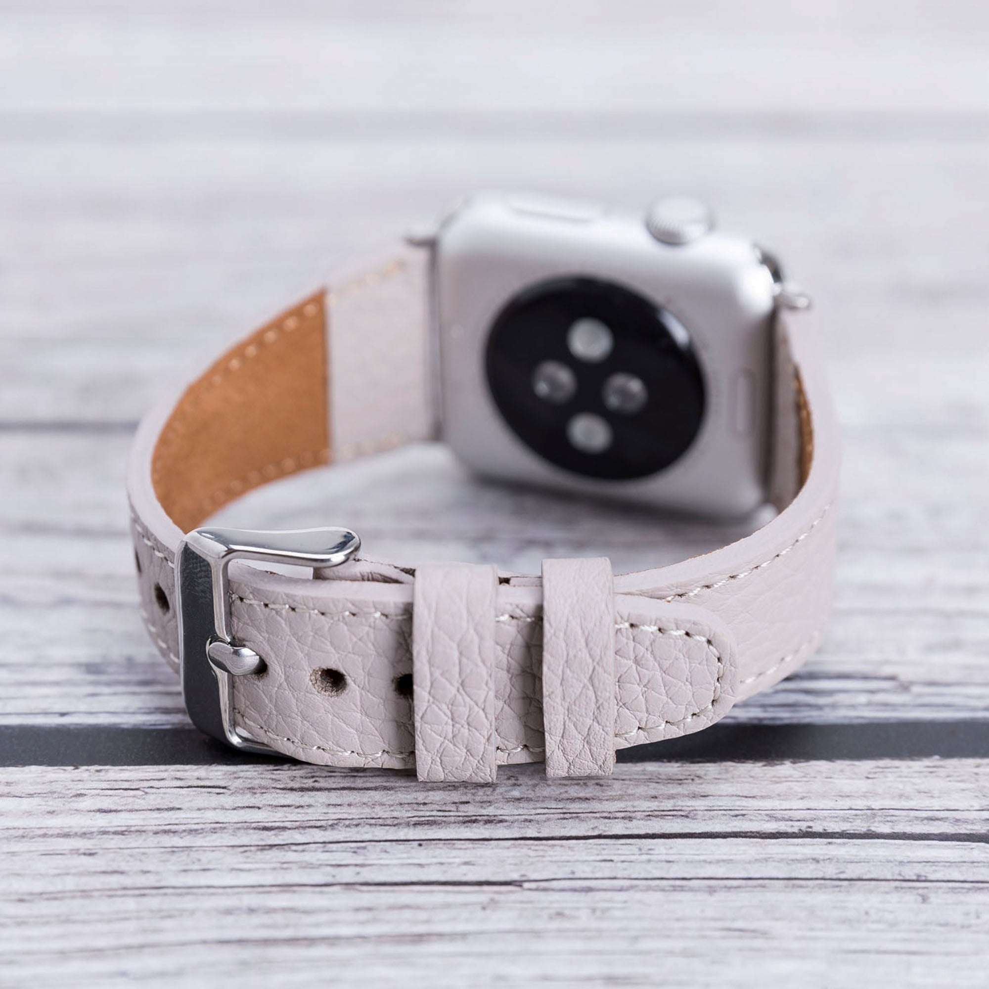 Full Grain Leather Band for Apple Watch - GRAY - saracleather