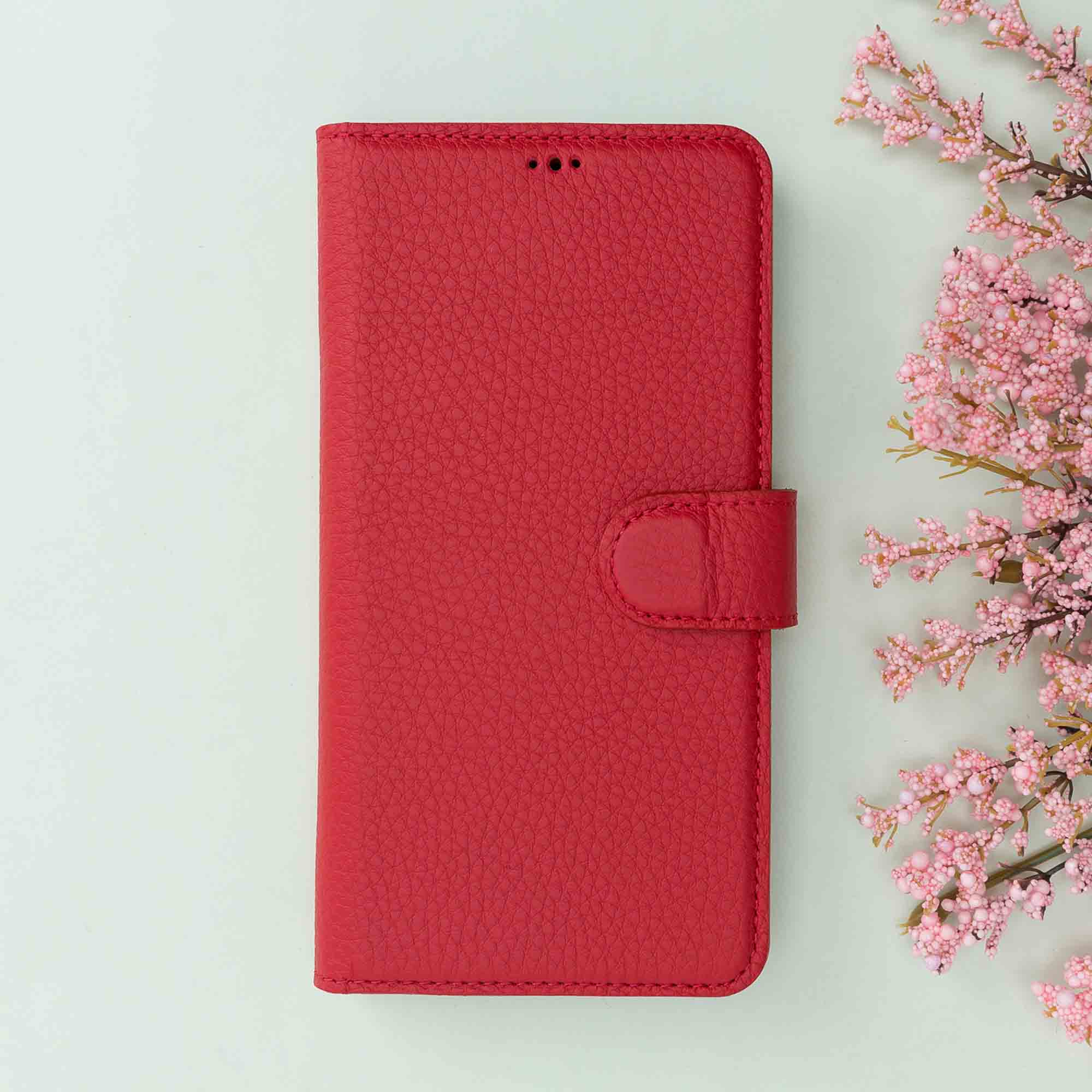 Magic Magnetic Detachable Leather Wallet Case for iPhone 11 Pro (5.8") - RED - saracleather