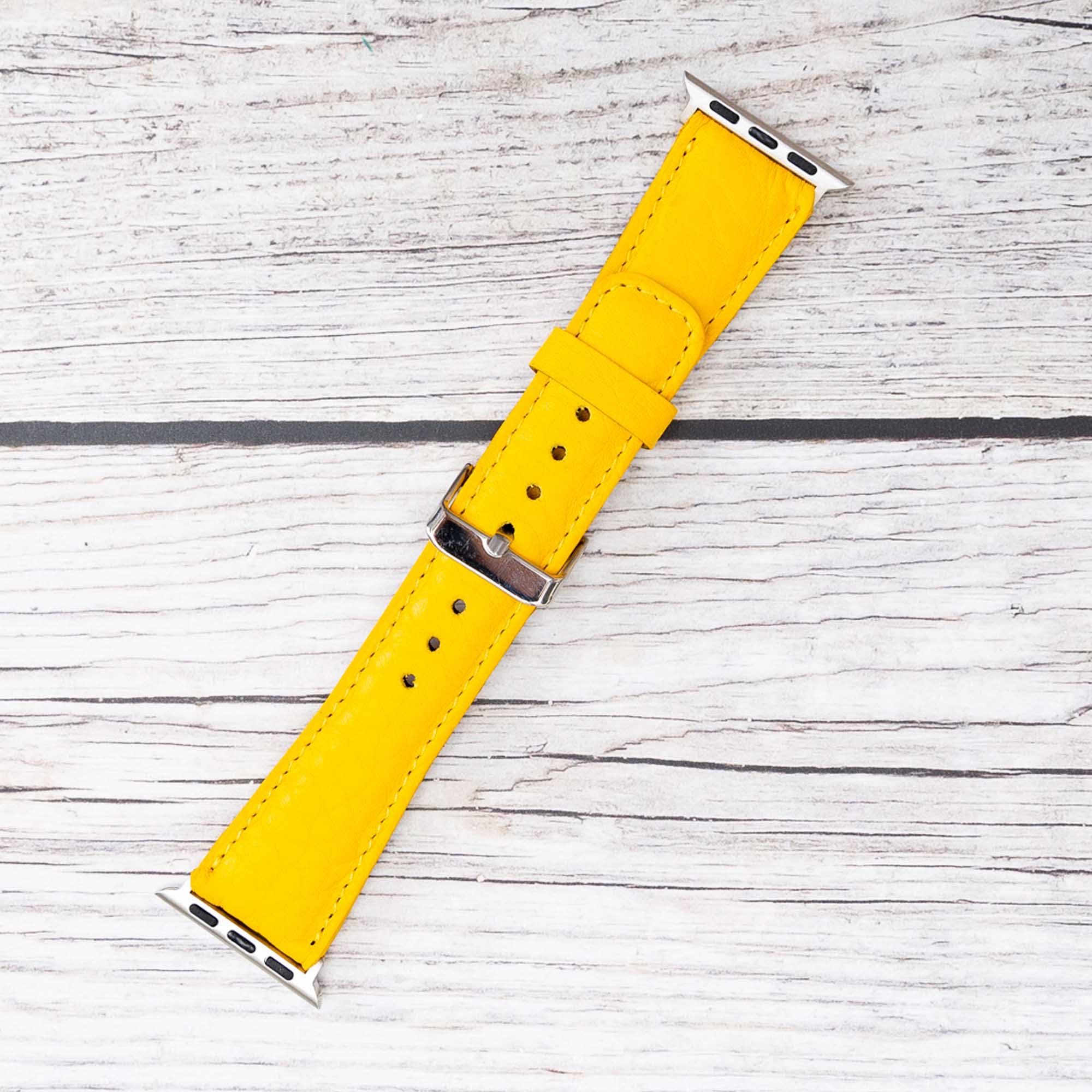 Full Grain Leather Band for Apple Watch - YELLOW - saracleather