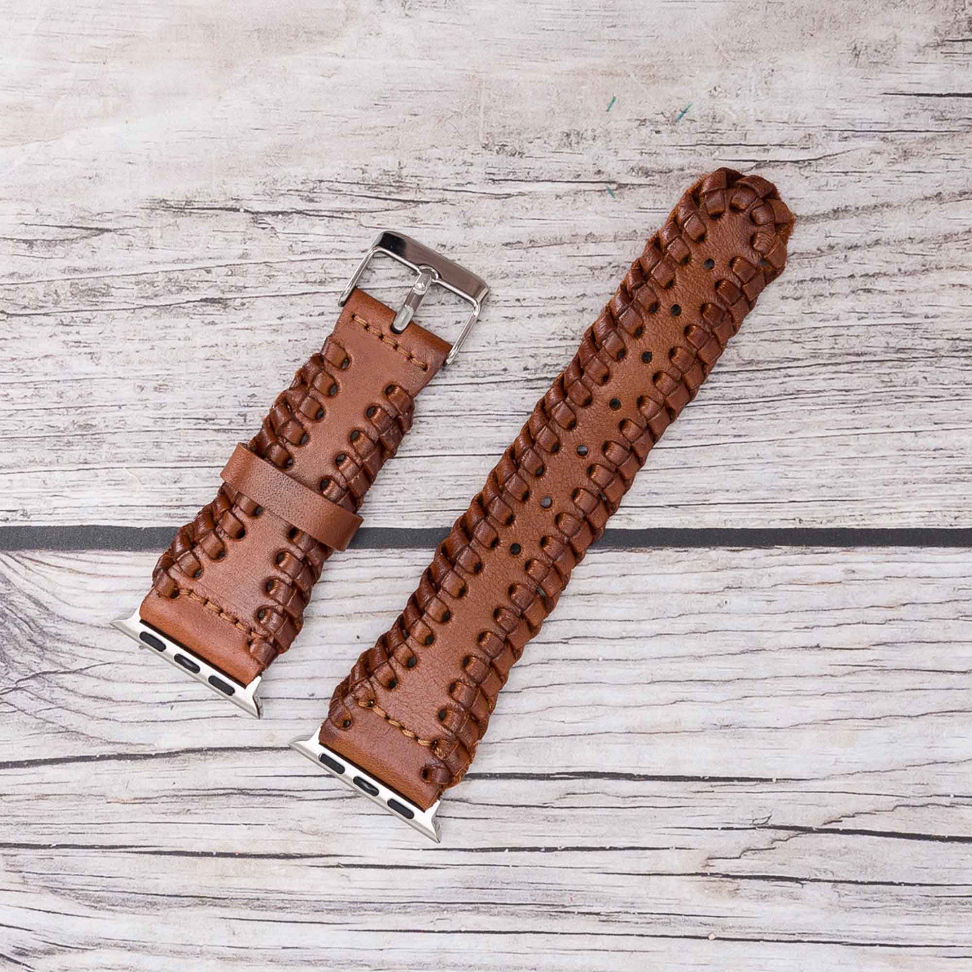 Full Grain Leather Band for Apple Watch - EFFECT BROWN - saracleather