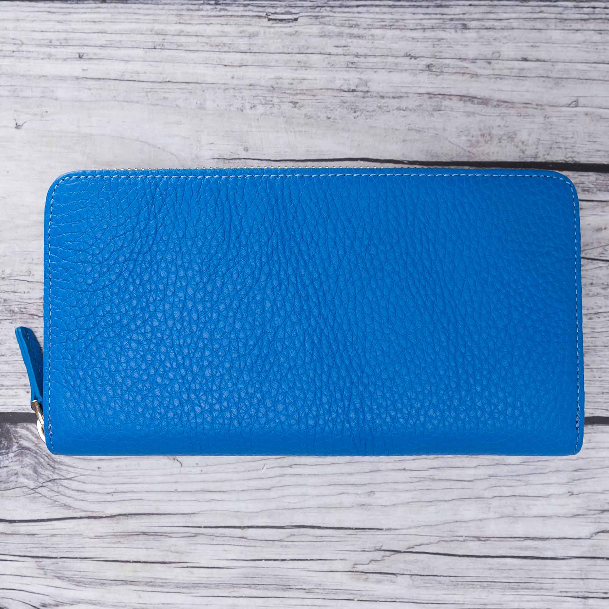 Seville Women's Leather Wallet - BLUE - saracleather