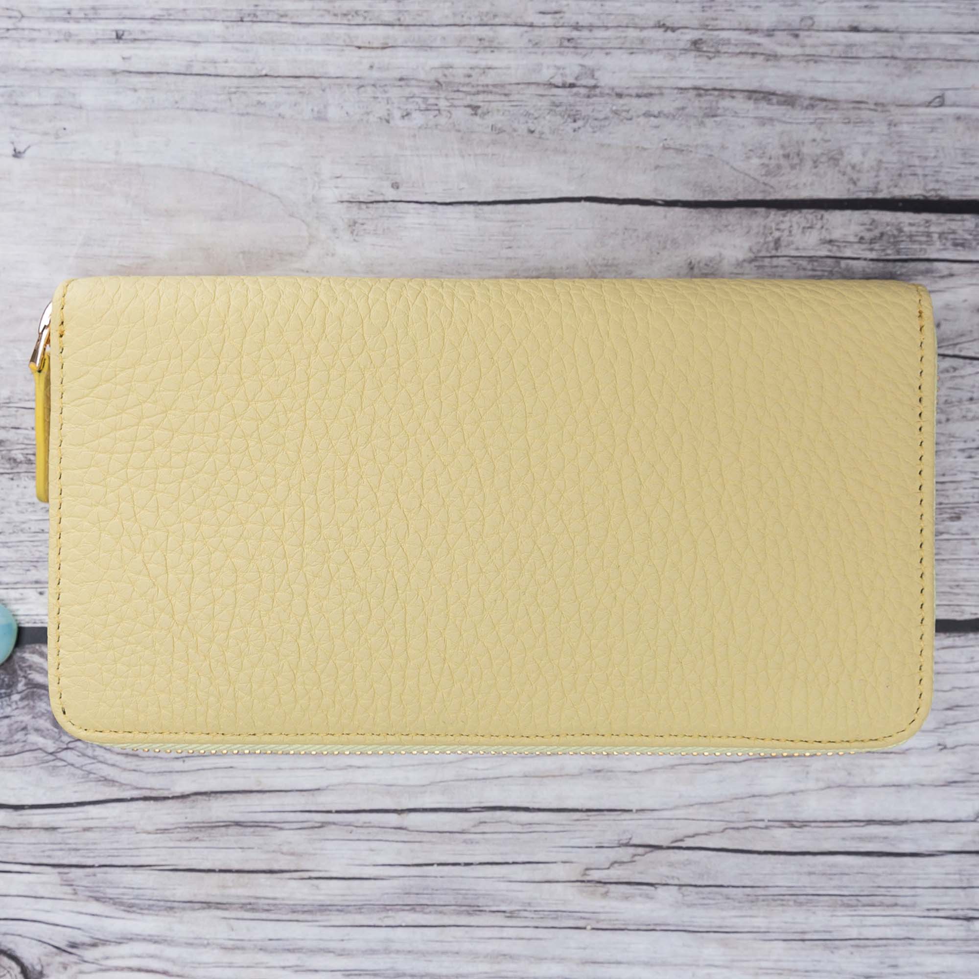 Seville Women's Leather Wallet - LEMON - saracleather