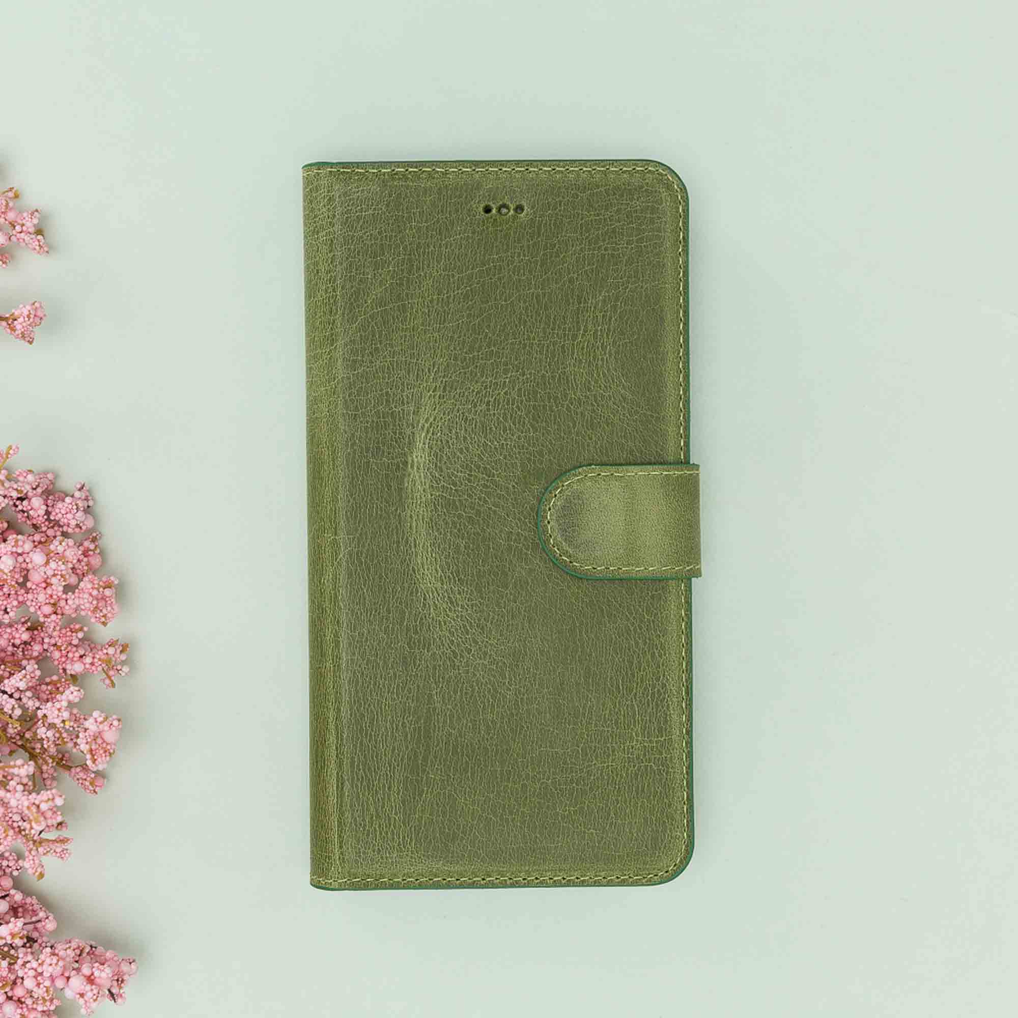 Magic Magnetic Detachable Leather Wallet Case for iPhone XS Max (6.5") - GREEN - saracleather