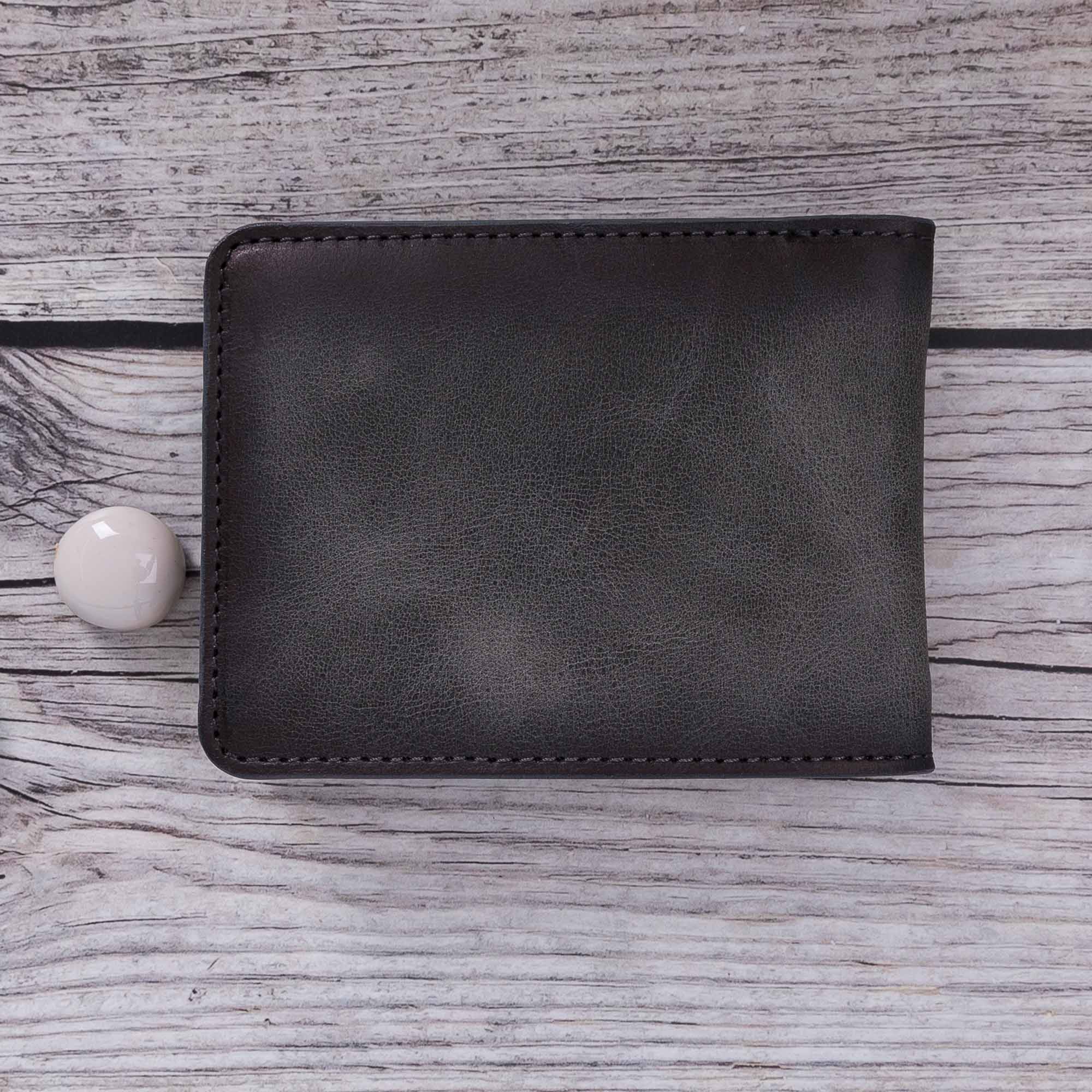 Pier Leather Men's Bifold Wallet - EFFECT GRAY - saracleather