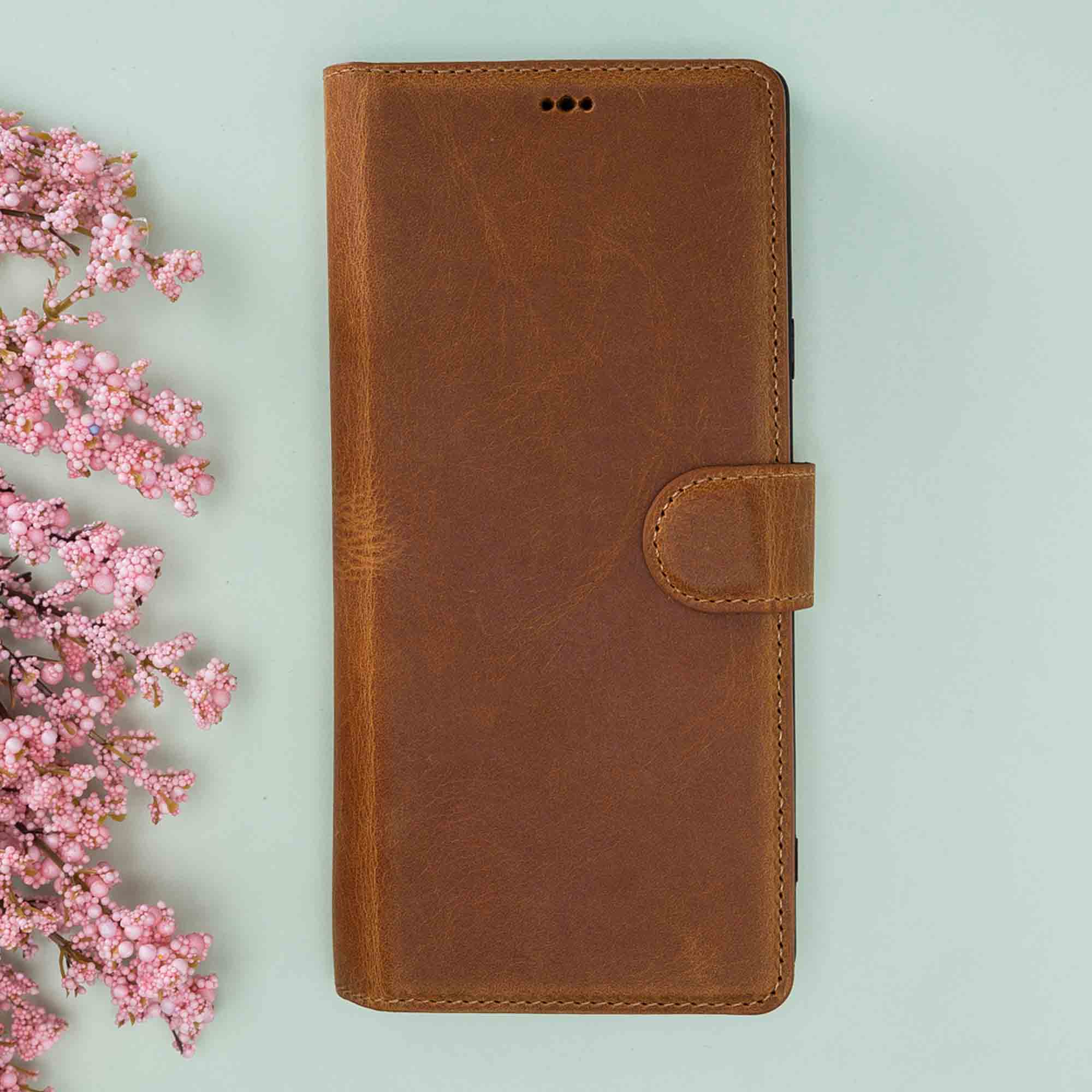 Magic Magnetic Detachable Leather Wallet Case for iPhone XS Max (6.5") - TAN - saracleather