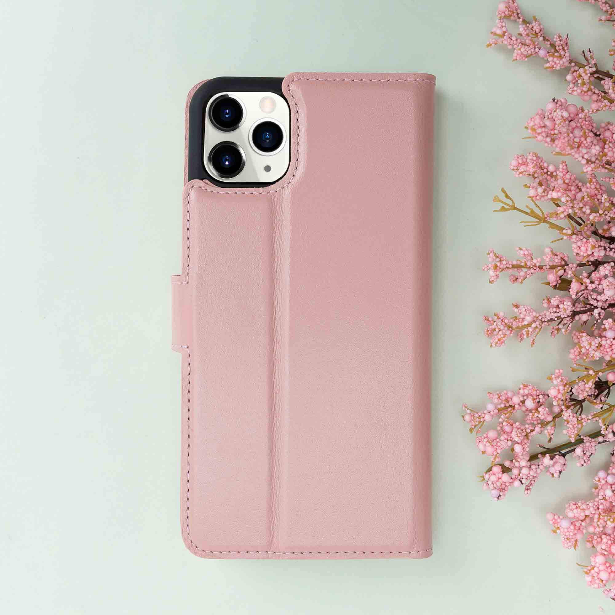 Magic Magnetic Detachable Leather Wallet Case for iPhone 11 Pro (5.8") - PINK - saracleather