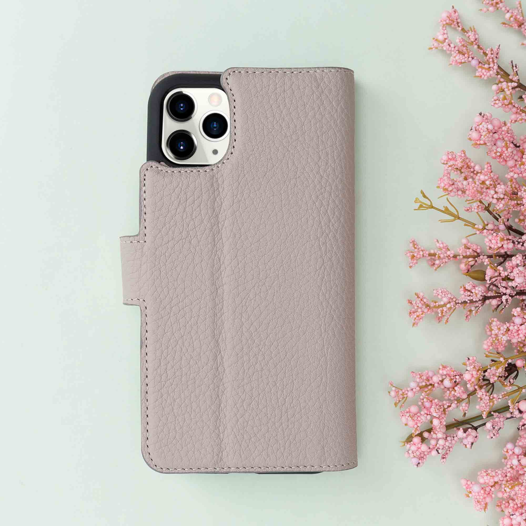 Magic Magnetic Detachable Leather Wallet Case for iPhone 11 Pro (5.8") - GRAY - saracleather