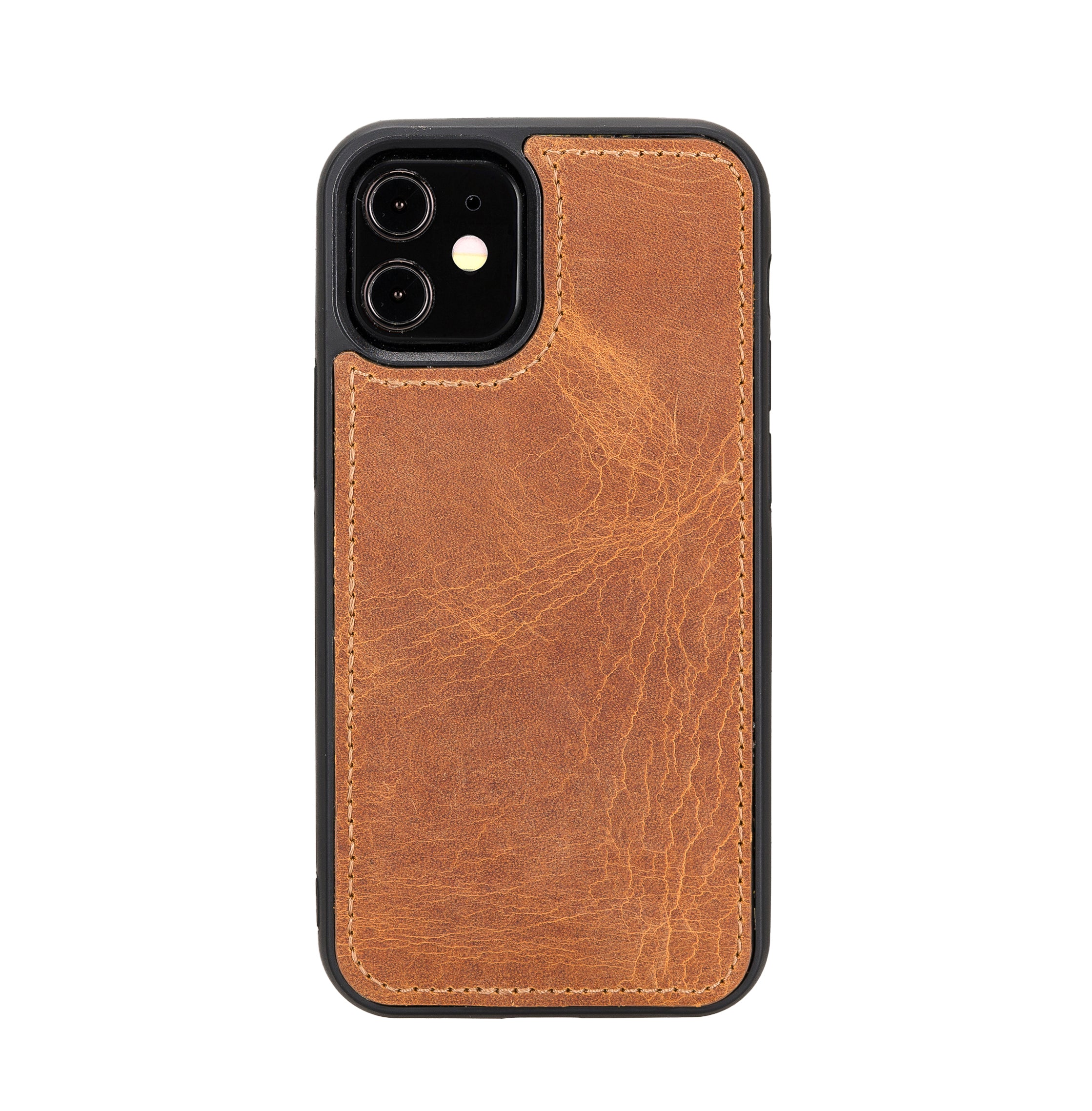 WHITBULL Business Style Horizontal Magnetic Flip Leather Case for Apple  iPhone 12 Mini (5.4 Inch) Brown