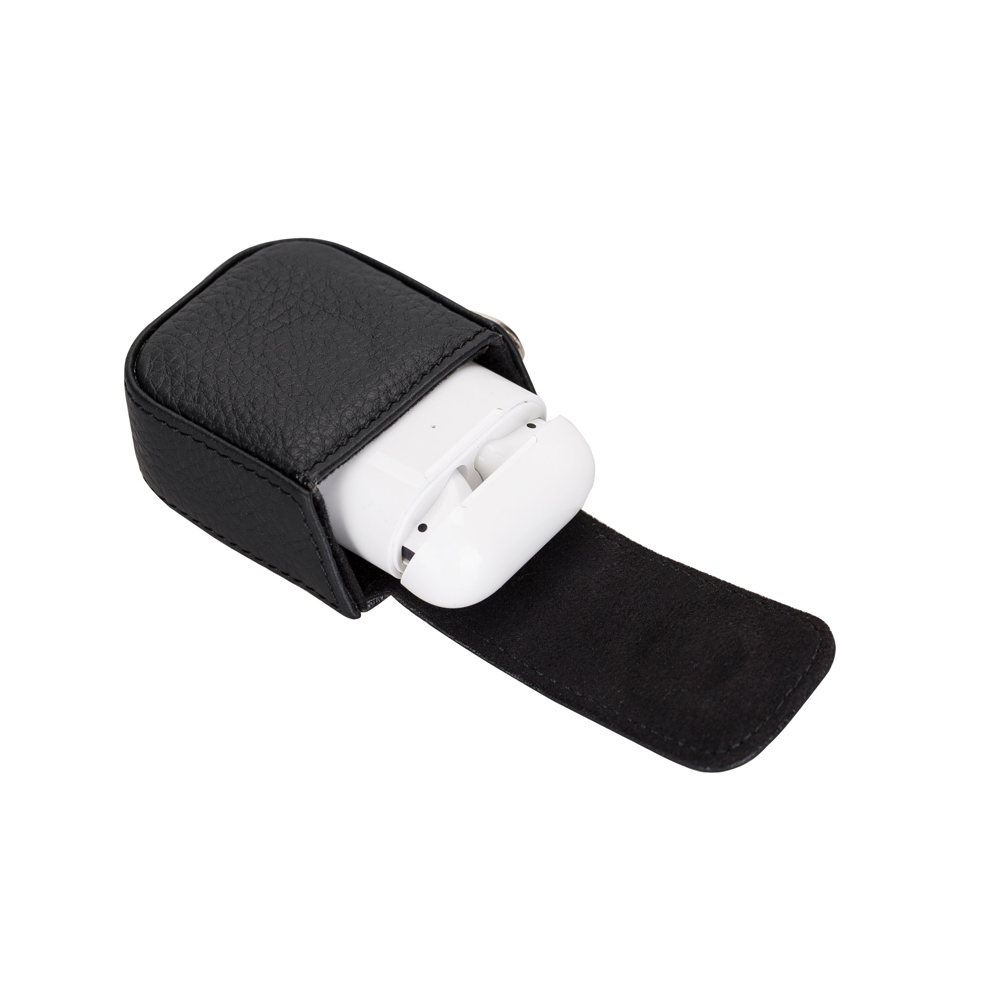 Jojo Leather Case for AirPods 1 & 2 - BLACK - saracleather