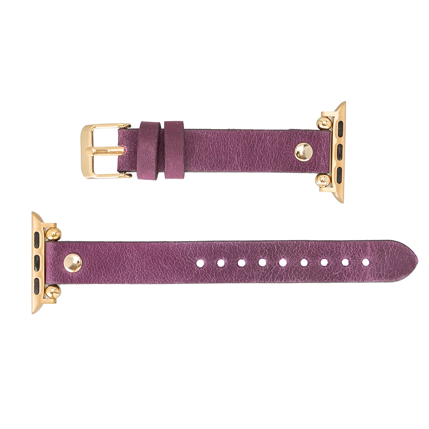 Ferro Strap - Full Grain Leather Band for Apple Watch - PURPLE