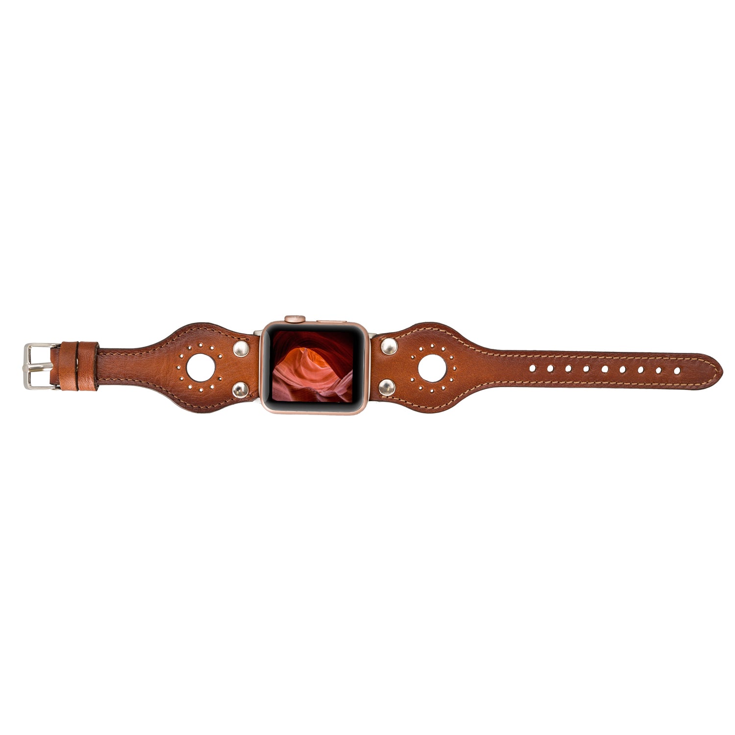 RONDA Full Grain Leather Band for Apple Watch - EFEECT BROWN