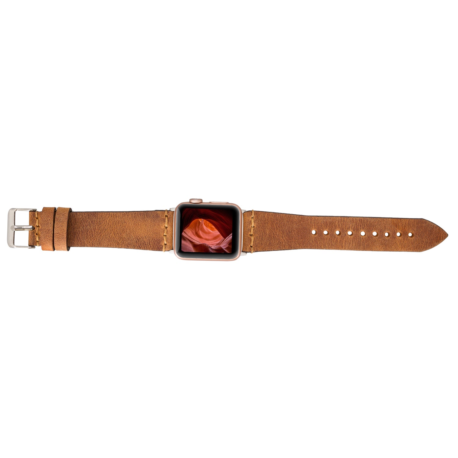 Full Grain Leather Band for Apple Watch - CAMEL