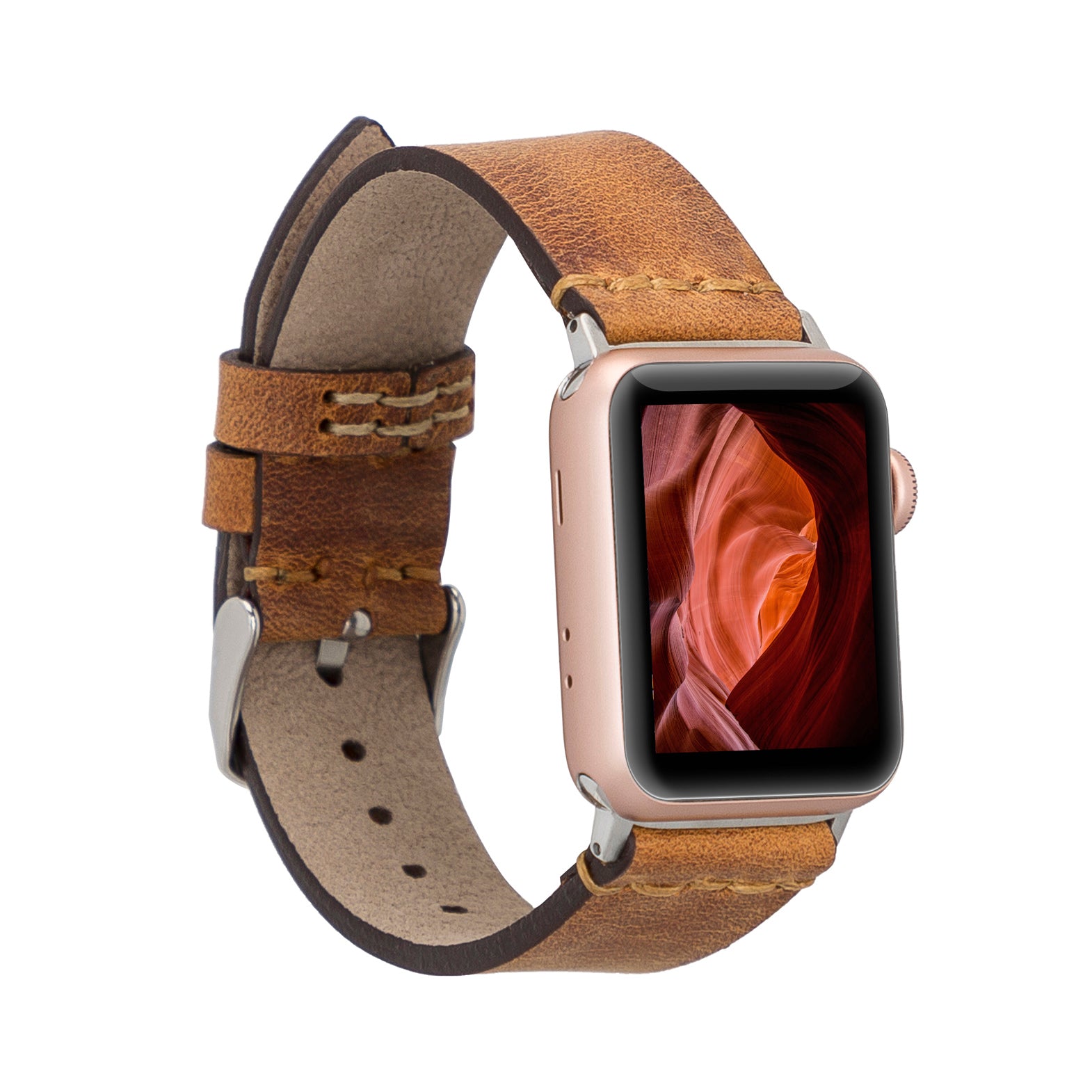 Full Grain Leather Band for Apple Watch - CAMEL