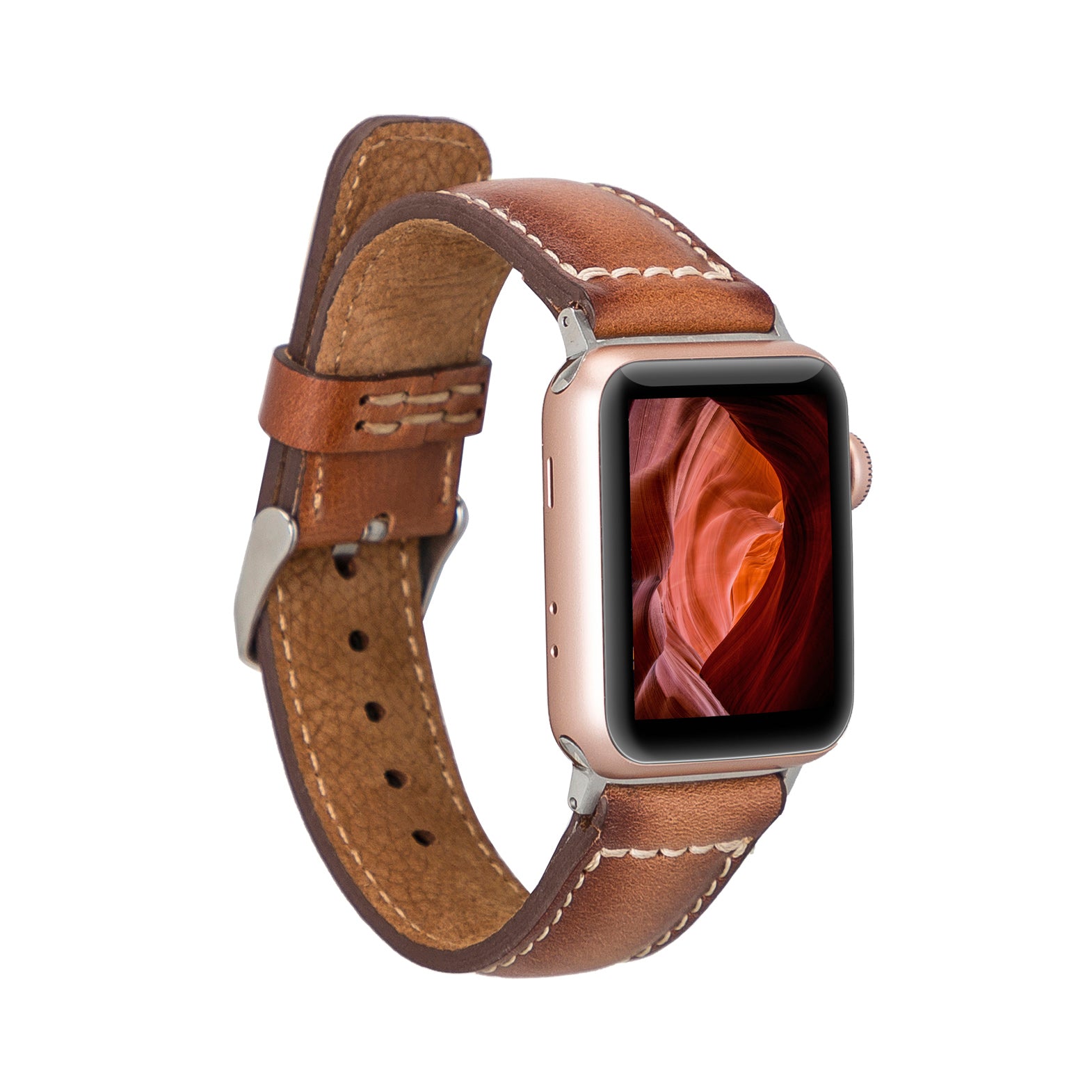 Full Grain Leather Band for Apple Watch - EFFECT BROWN