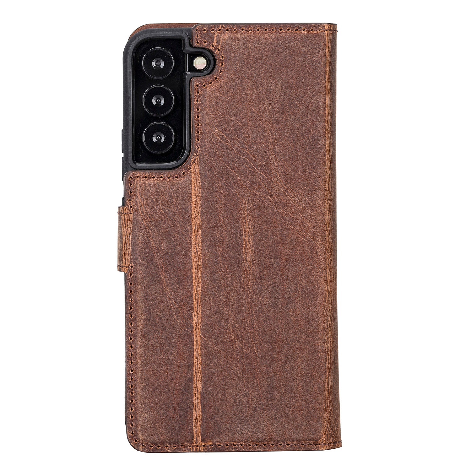 Liluri Magnetic Detachable Leather Wallet Case for Samsung Galaxy S22 Plus (6.6") - BROWN