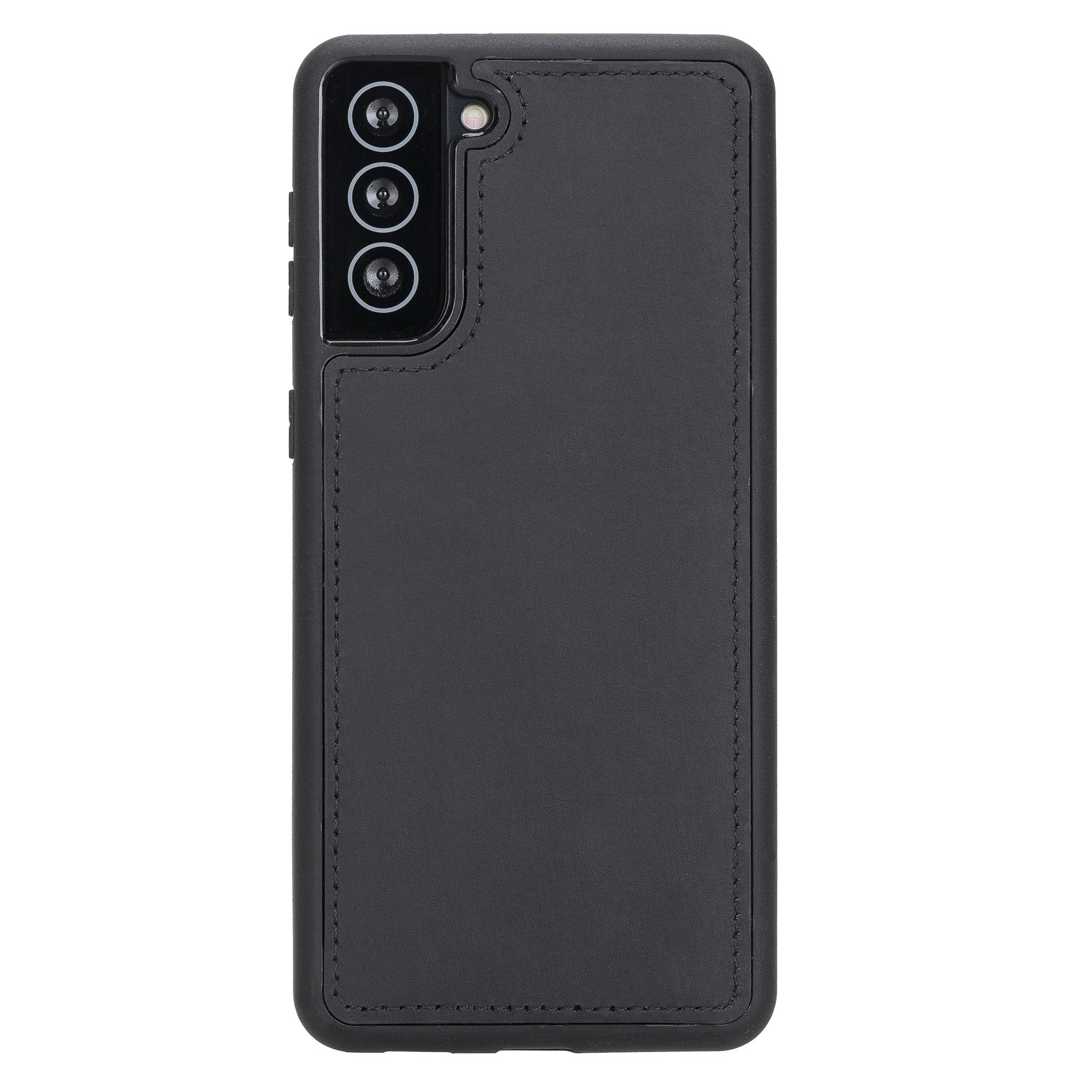 Santa Magnetic Detachable Leather Wallet Case for Samsung Galaxy S21 Plus 5G (6.7") - BLACK - saracleather