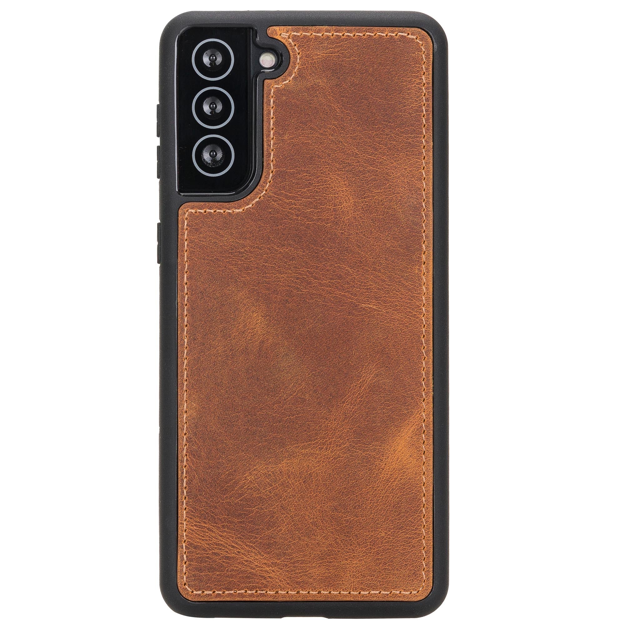 Liluri Magnetic Detachable Leather Wallet Case for Samsung Galaxy S21 Plus 5G (6.7") - TAN - saracleather