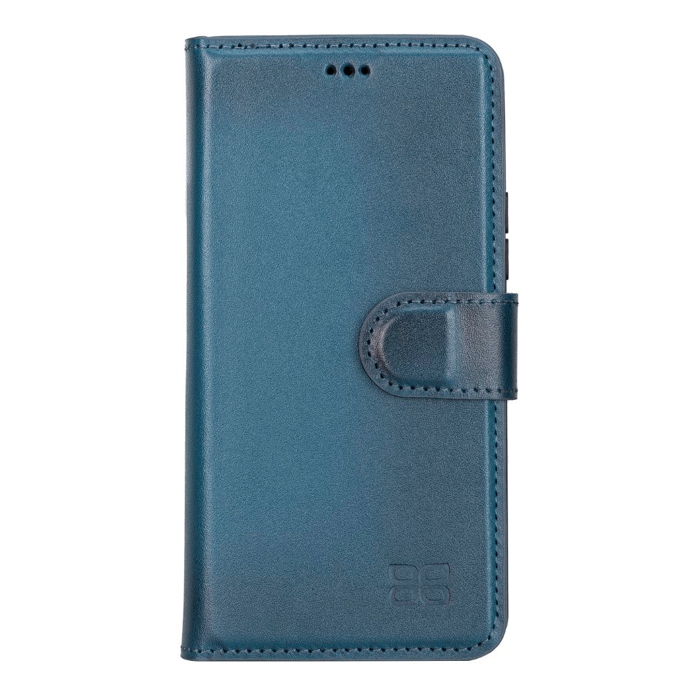 Magic Magnetic Detachable Leather RFID Blocker Wallet Case for Samsung Galaxy S22 Plus (6.6") - BLUE