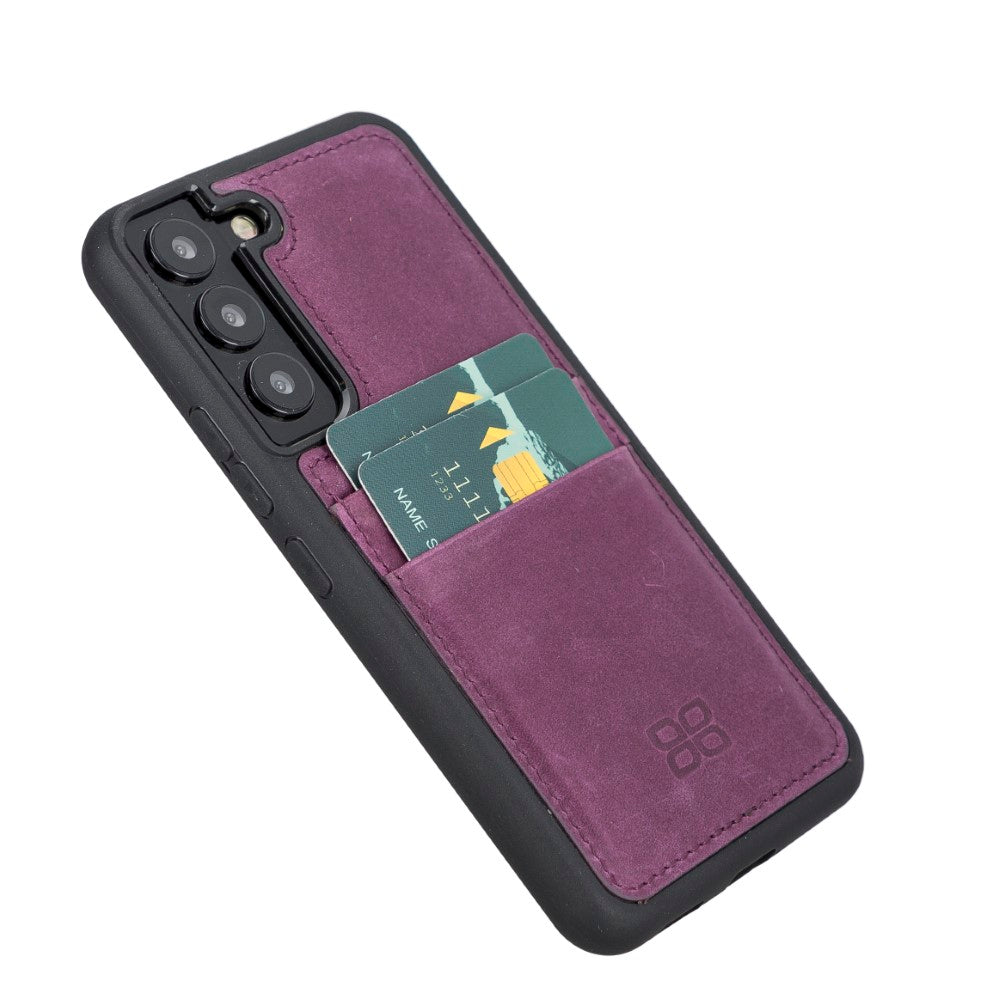 Flex Cover Leather Back Case with Card Holder for Samsung Galaxy S22 Plus (6.6") - PURPLE