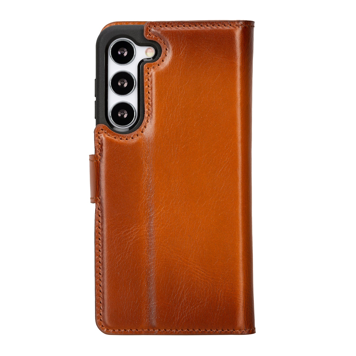 Magic Magnetic Detachable Leather RFID Blocker Wallet Case for Samsung Galaxy S23 (6.1") - EFFECT BROWN