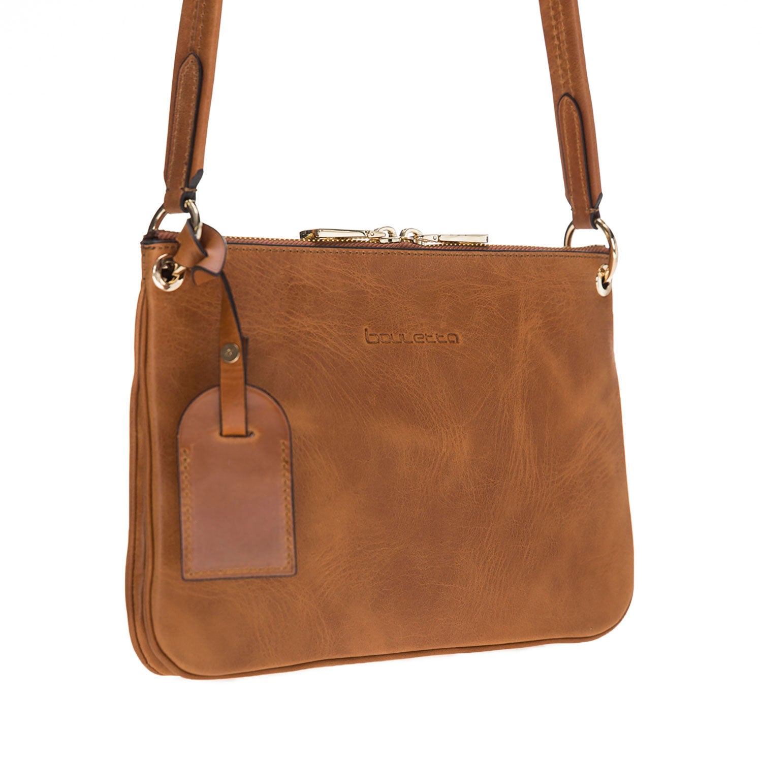 Jane Leather Handbag - TAN - saracleather