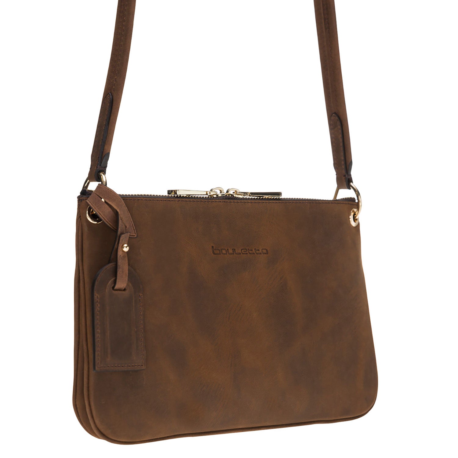 Jane Leather Handbag - BROWN - saracleather