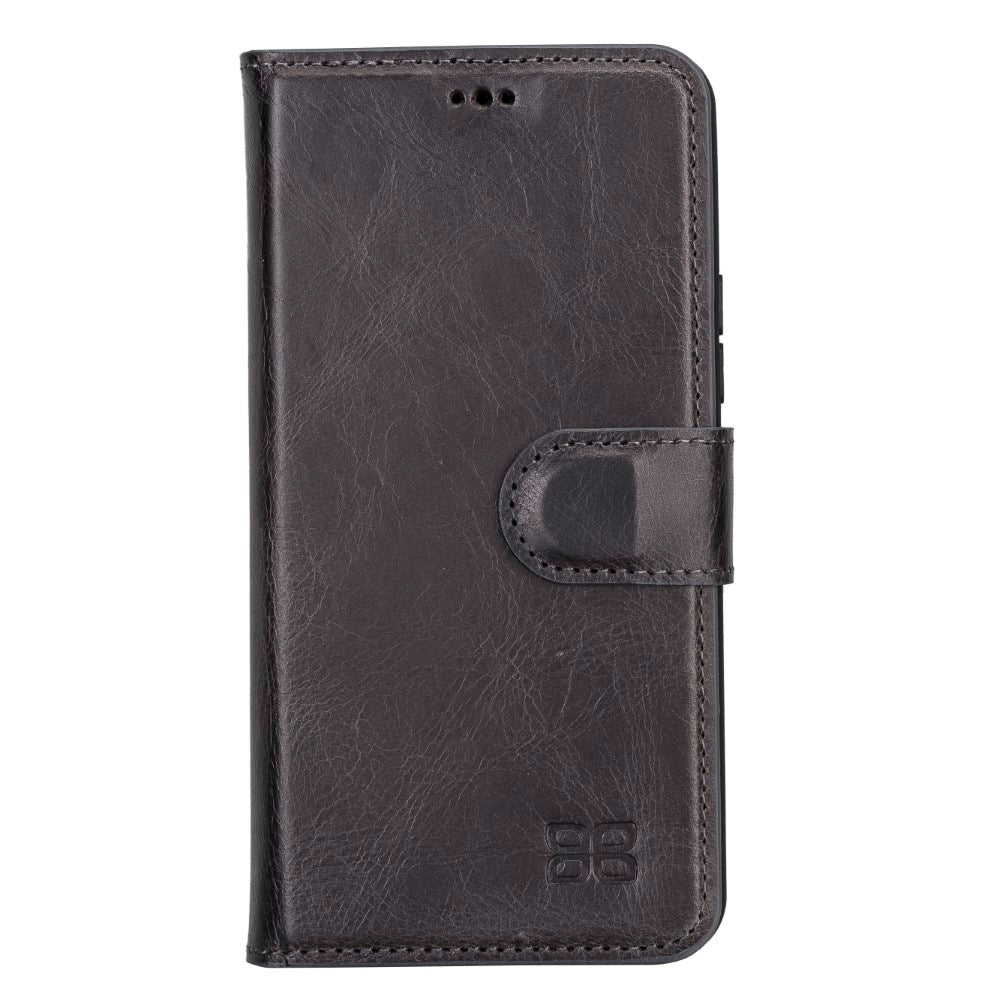 Magic Magnetic Detachable Leather RFID Blocker Wallet Case for Samsung Galaxy S22 (6.1") - GRAY