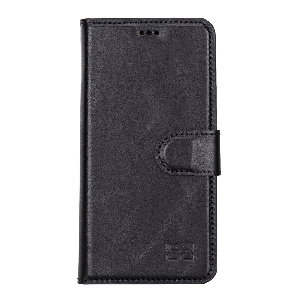 Magic Magnetic Detachable Leather RFID Blocker Wallet Case for Samsung Galaxy S22 Plus (6.6") - BLACK