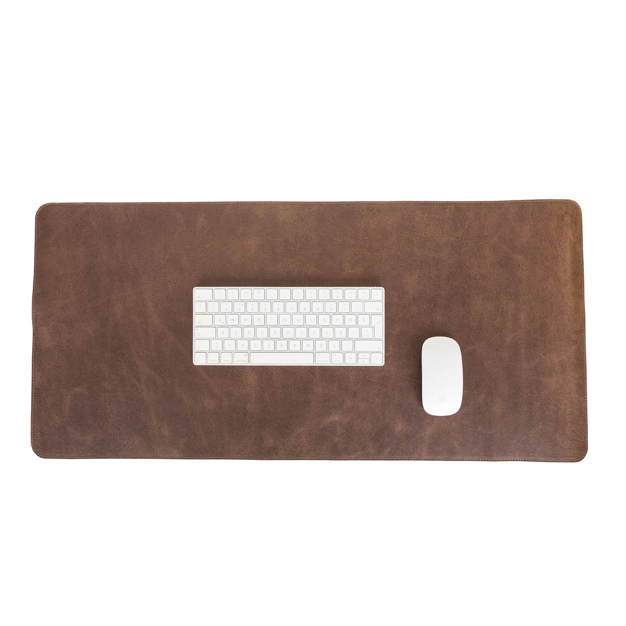 Leather Desk Mat - BROWN - saracleather