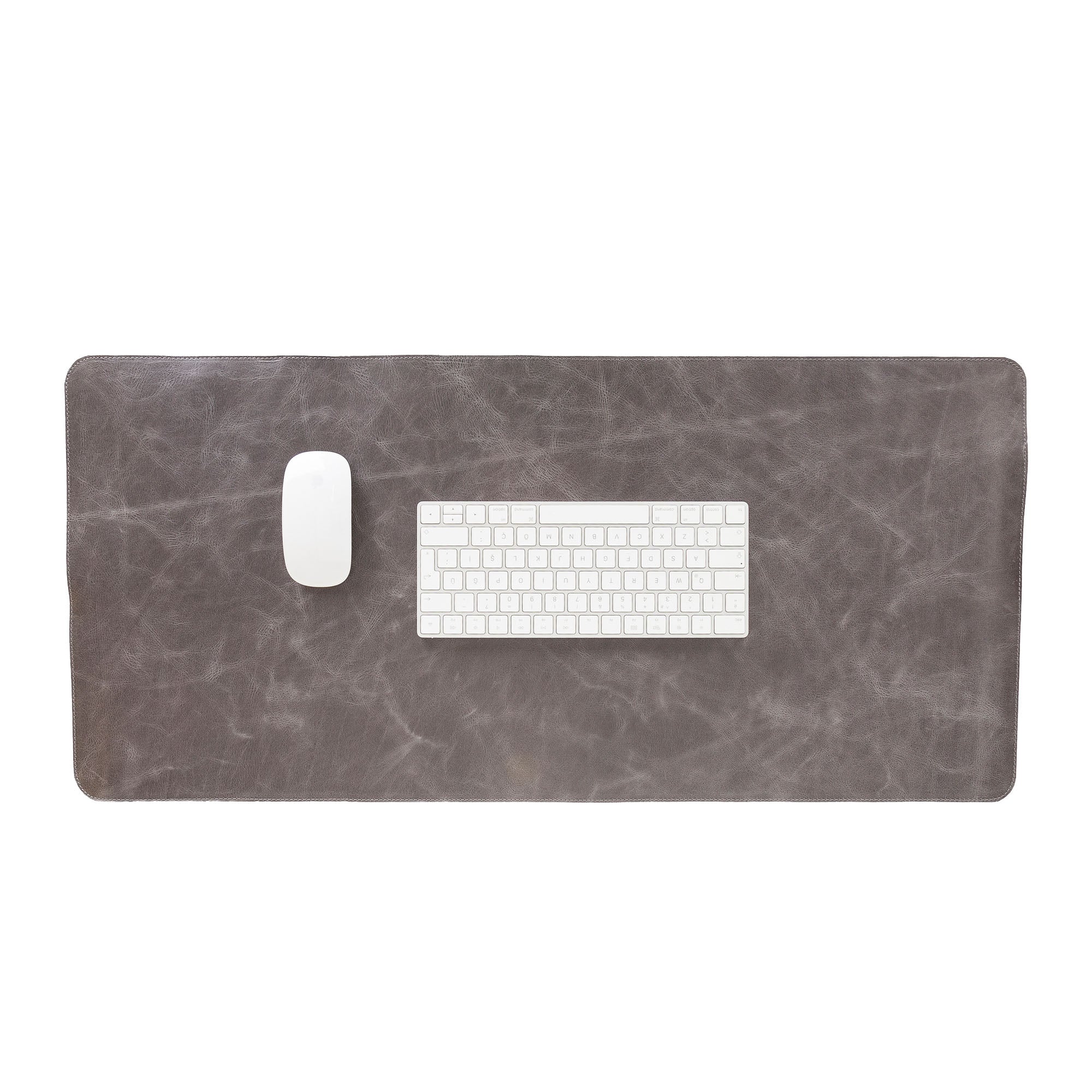 Leather Desk Mat - GRAY - saracleather