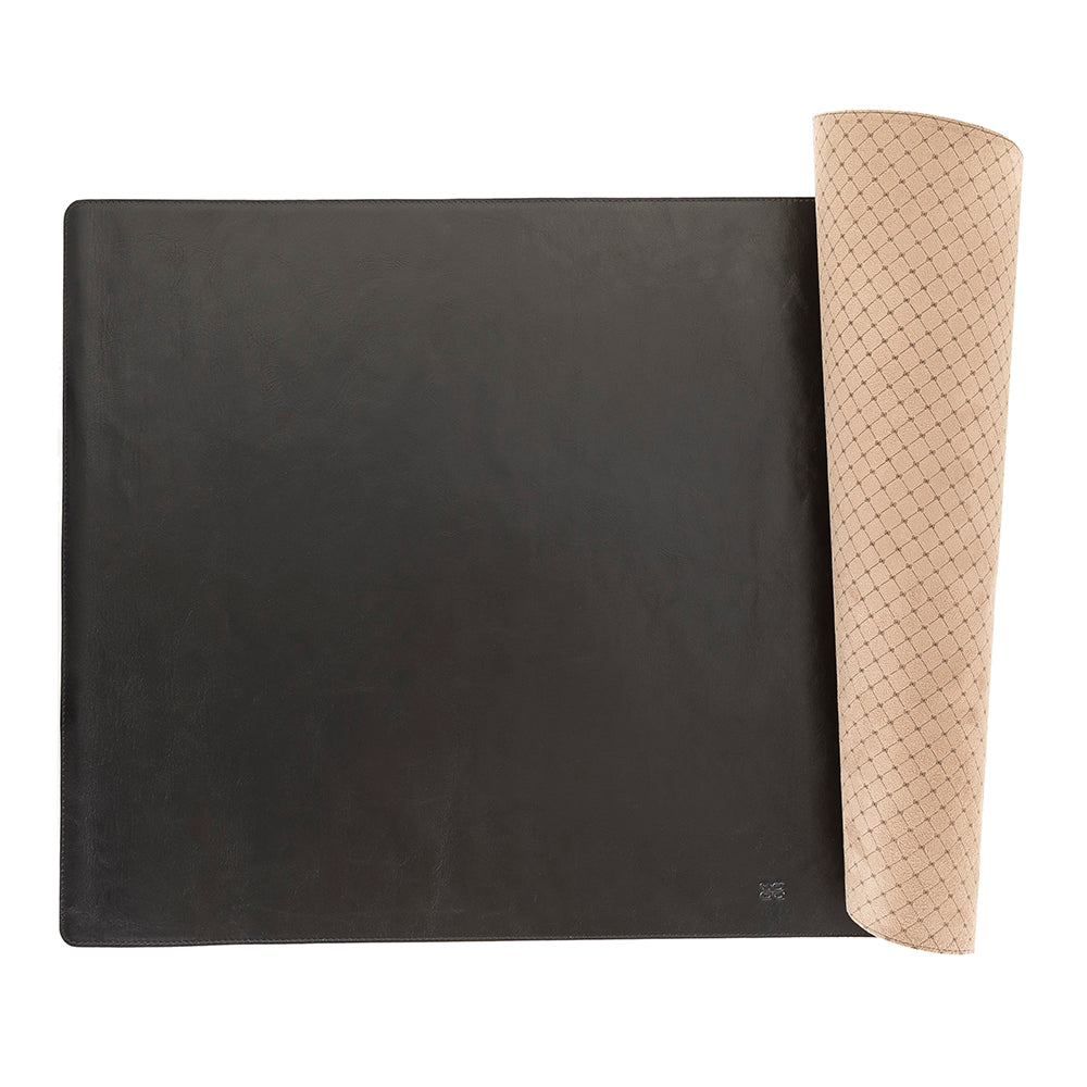 Leather Desk Mat - BLACK - saracleather